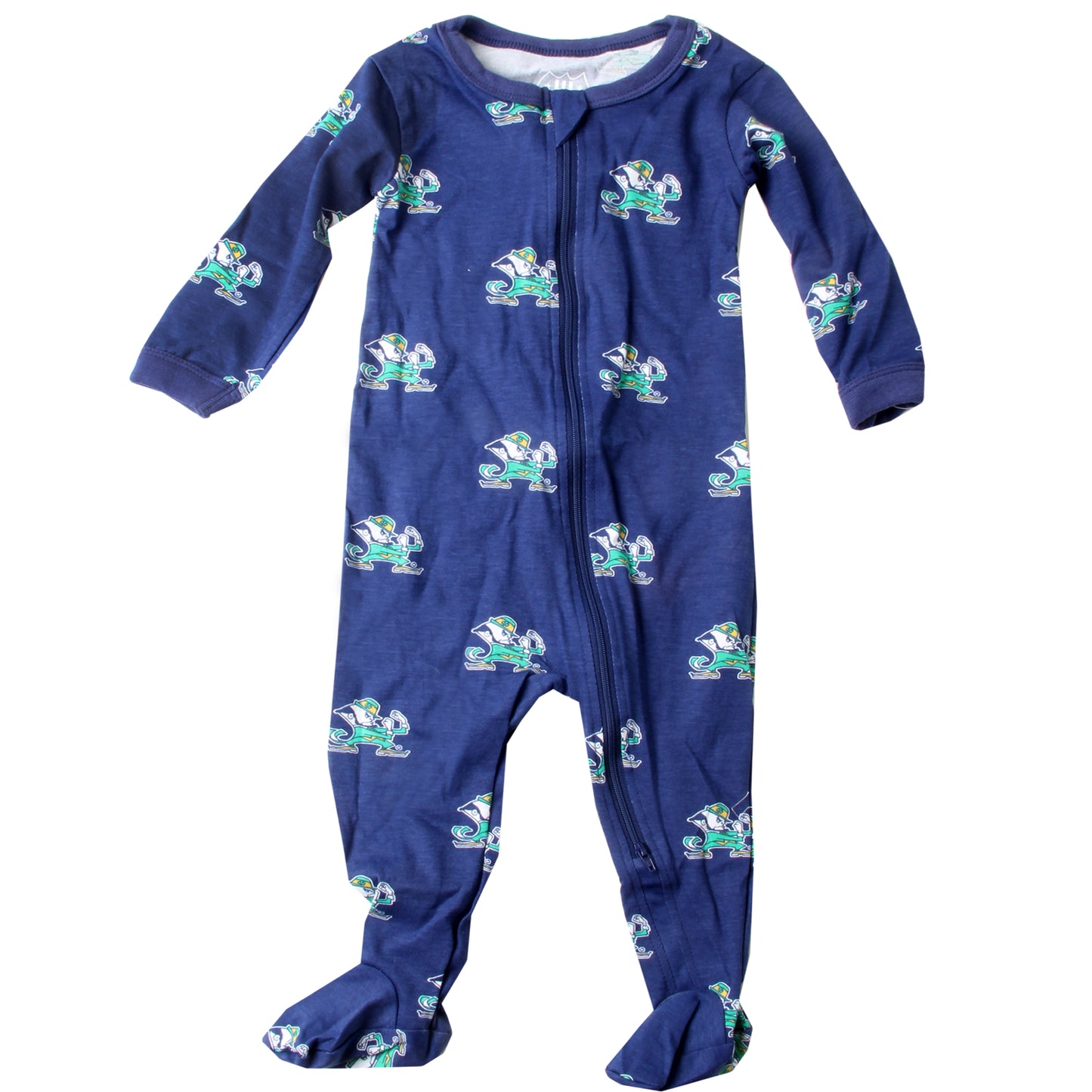 Notre Dame Fighting Irish Infant Allover Print Zip Sleeper