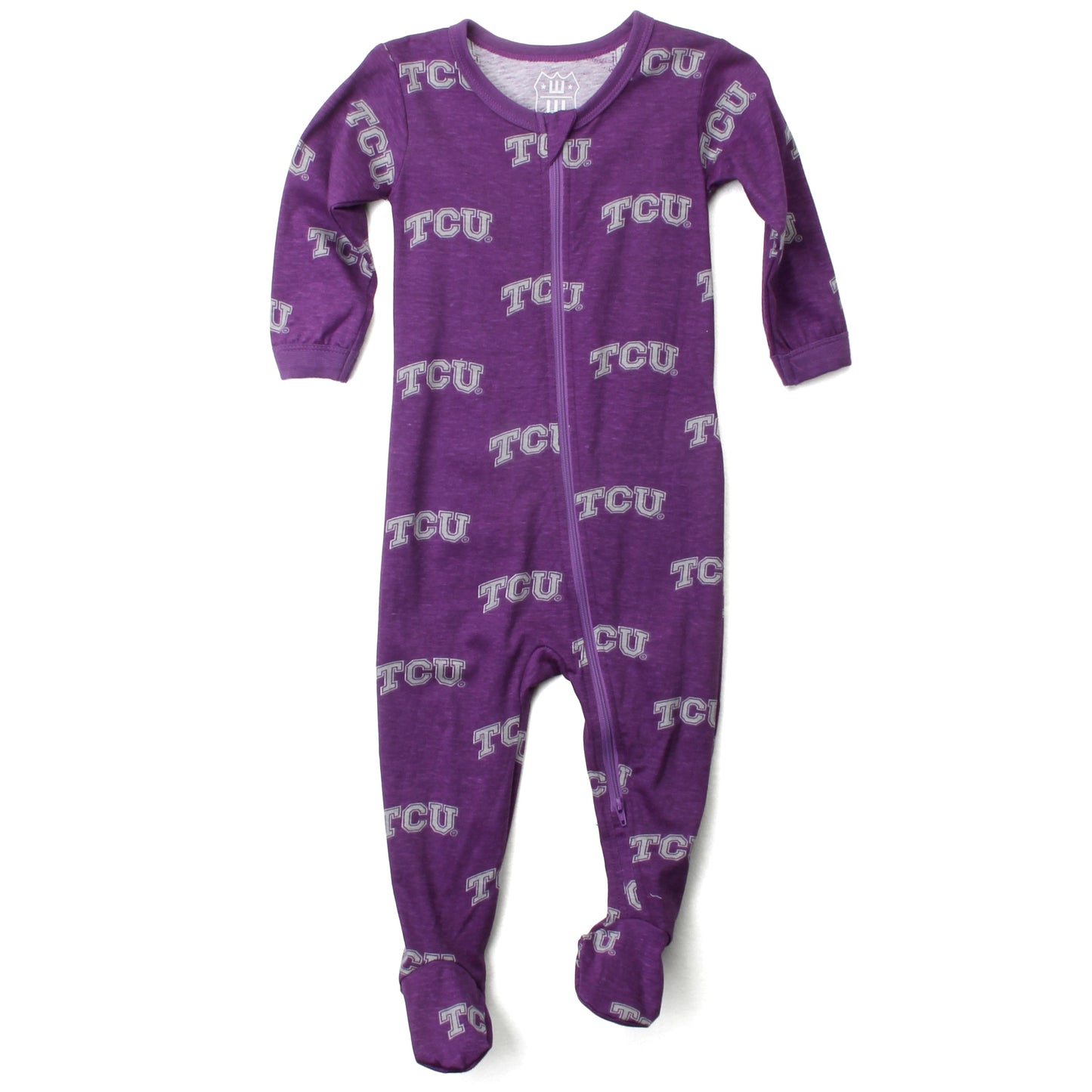TCU Horned Frogs Infant Allover Print Zip Sleeper