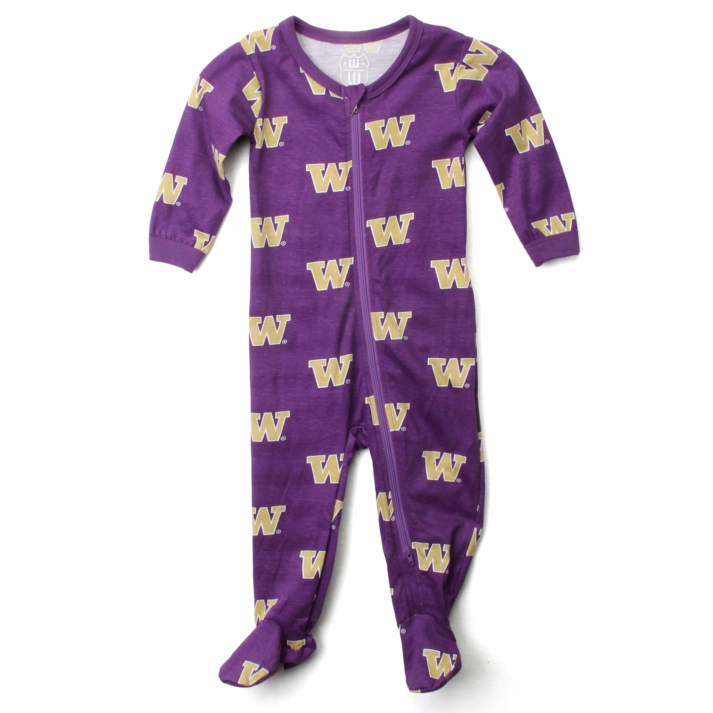 Washington Huskies Infant Allover Print Zip Sleeper