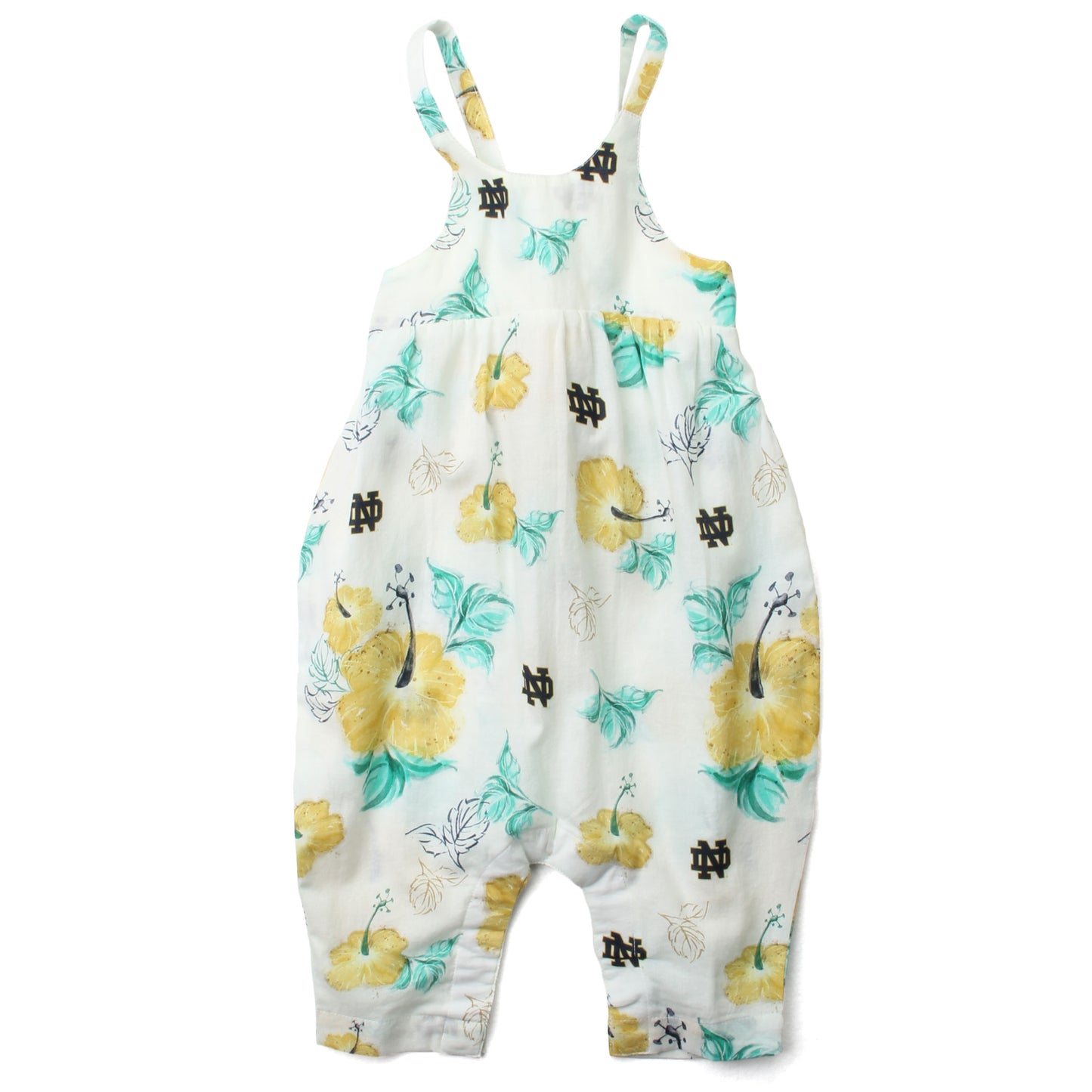 Notre Dame Fighting Irish Infant Floral Overall Romper