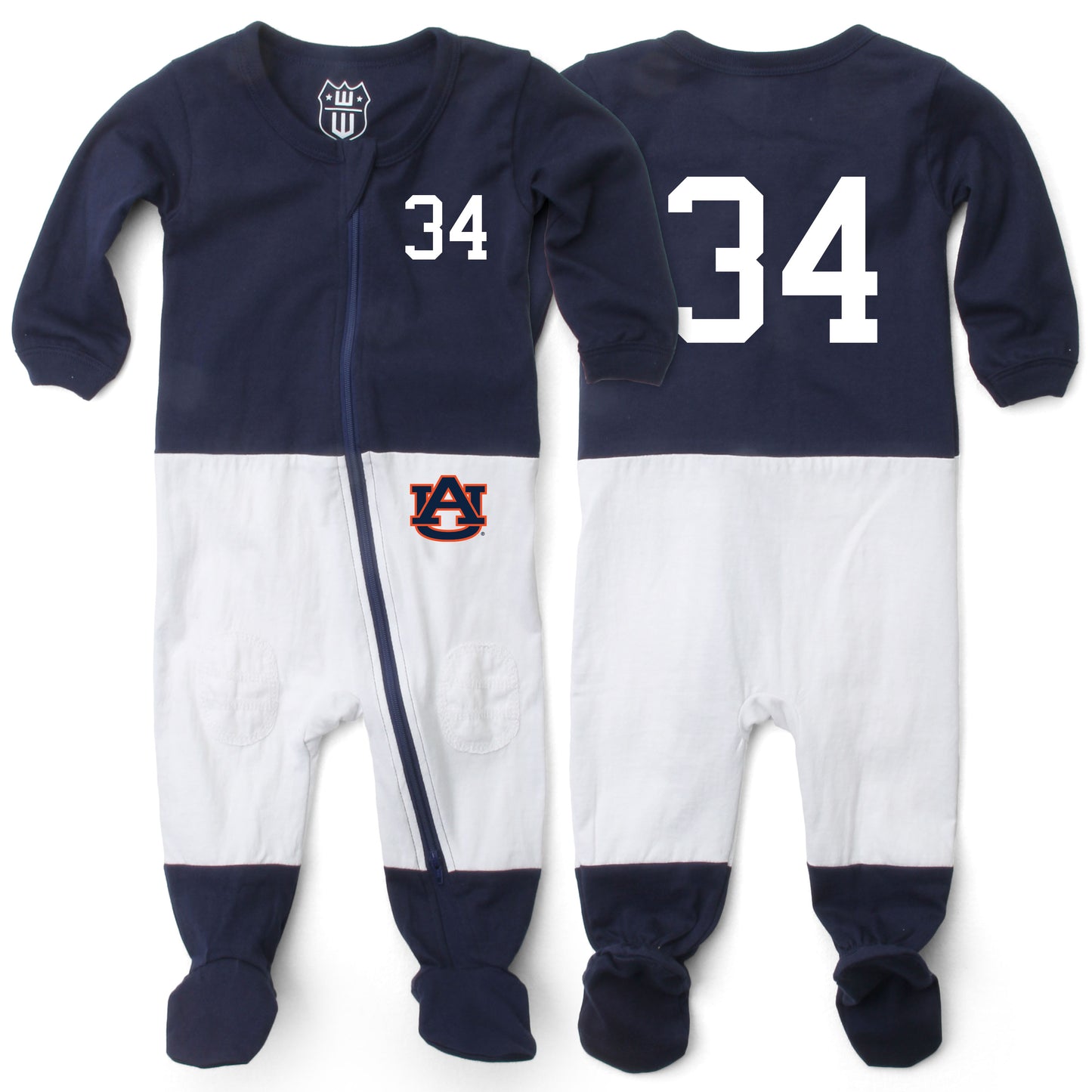 Auburn Tigers Infant Football PJ Footie