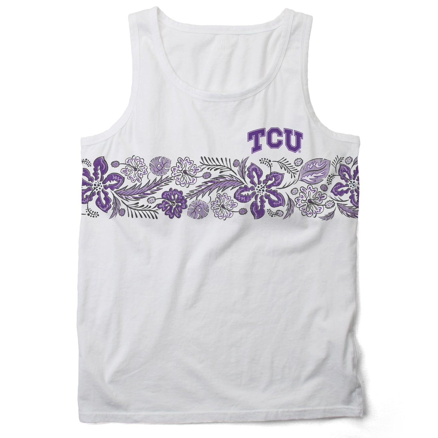TCU Horned Frogs Men's Vintage Floral Tank Top