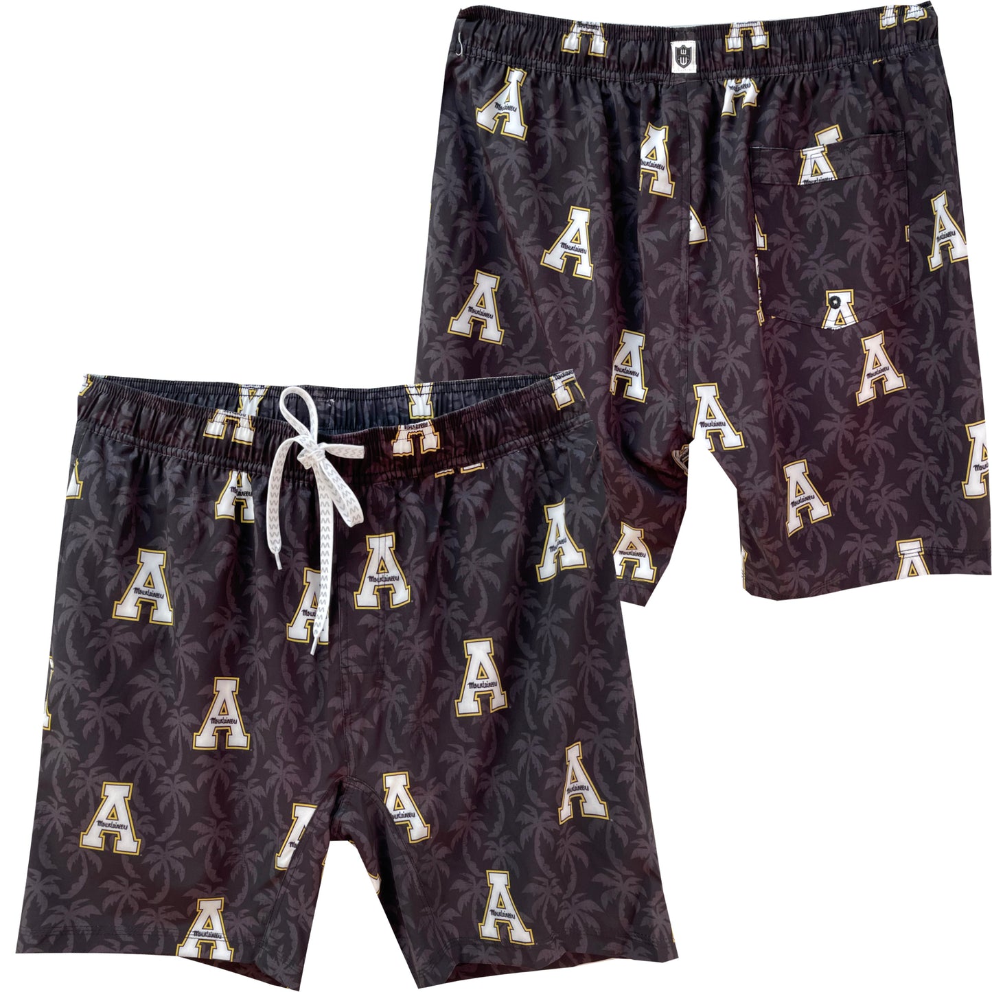 Appalachian State Mountaineers Men's Palm Tree Tech Swim Trunks