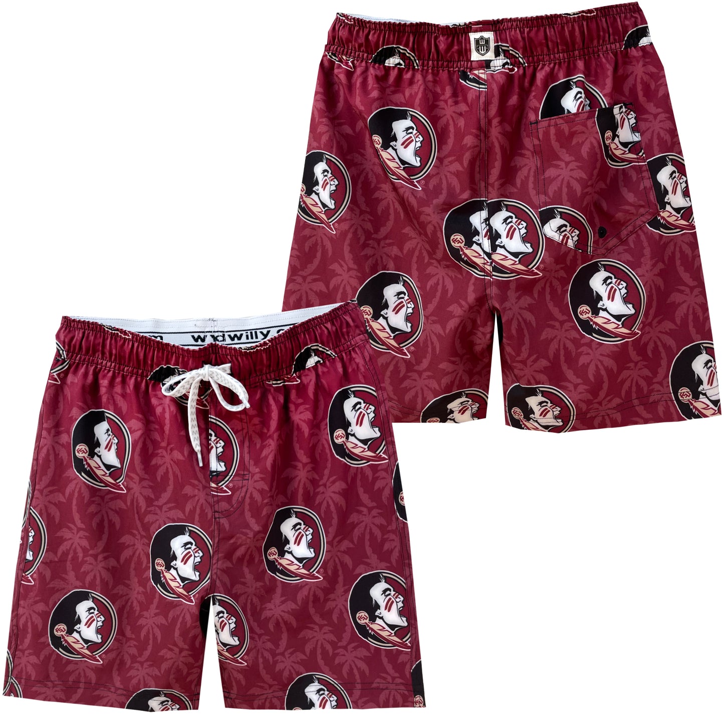 Florida State Seminoles Men's Palm Tree Tech Swim Trunks