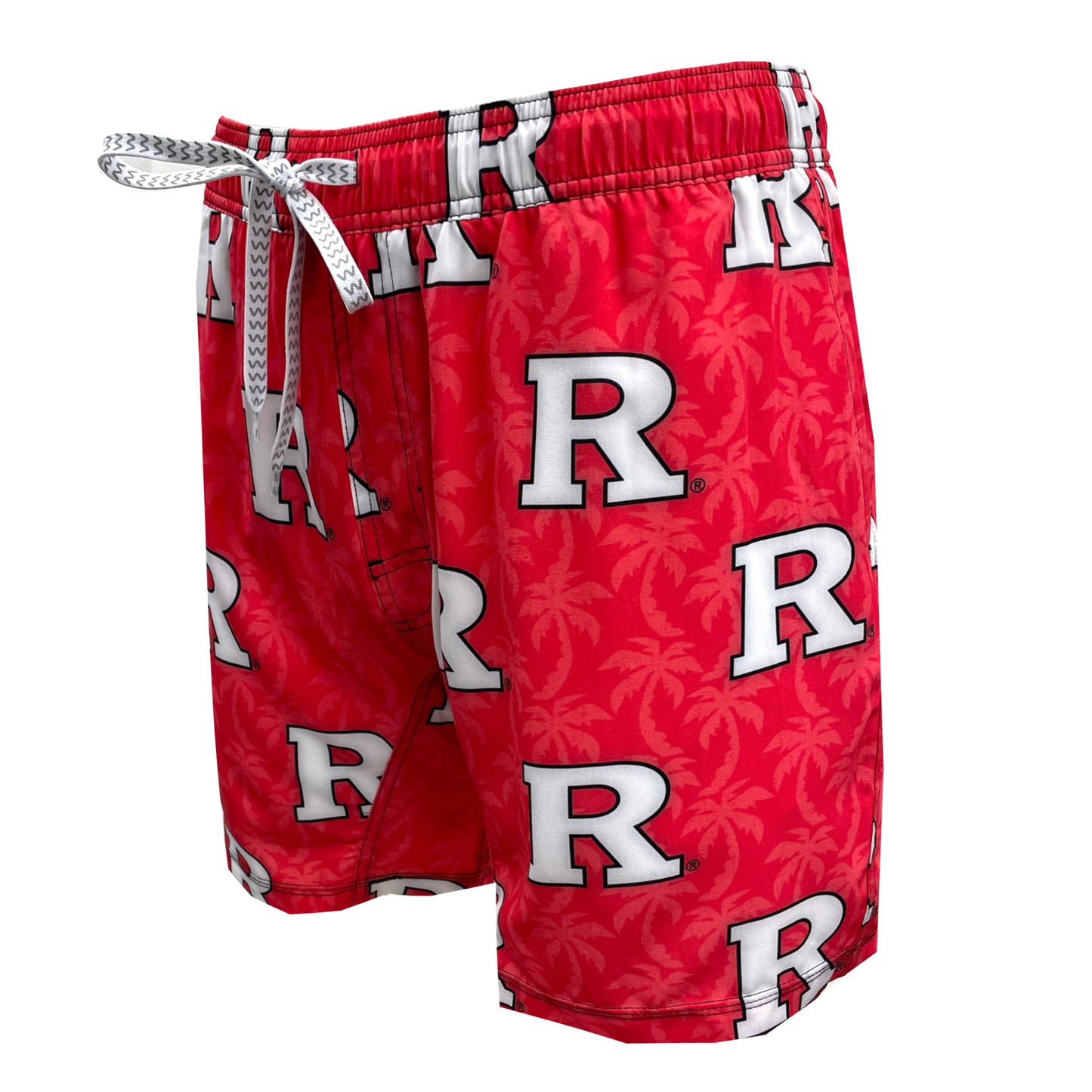 Rutgers Scarlet Knights Men's Palm Tree Tech Swim Trunks