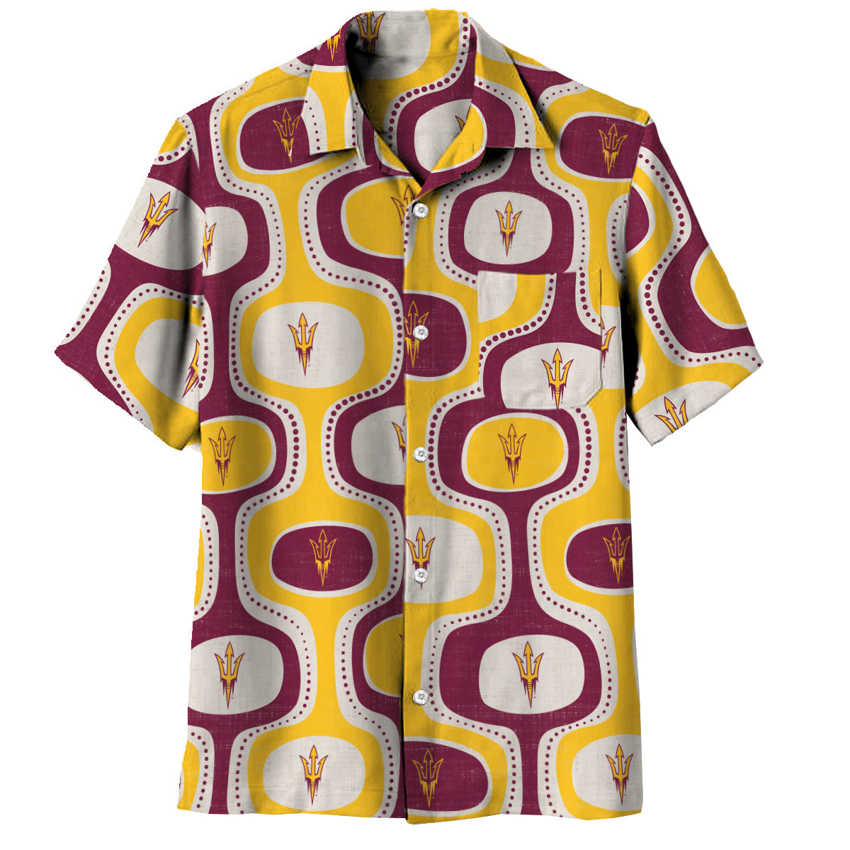 Arizona State Sun Devils Men's Cabana Short Sleeve Shirt