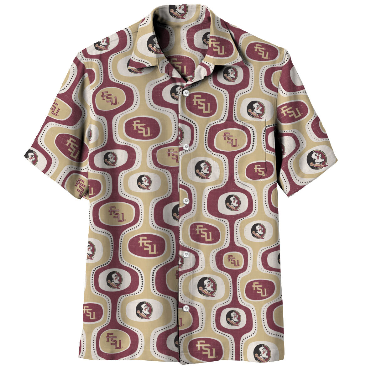 Florida State Seminoles Men's Cabana Short Sleeve Shirt
