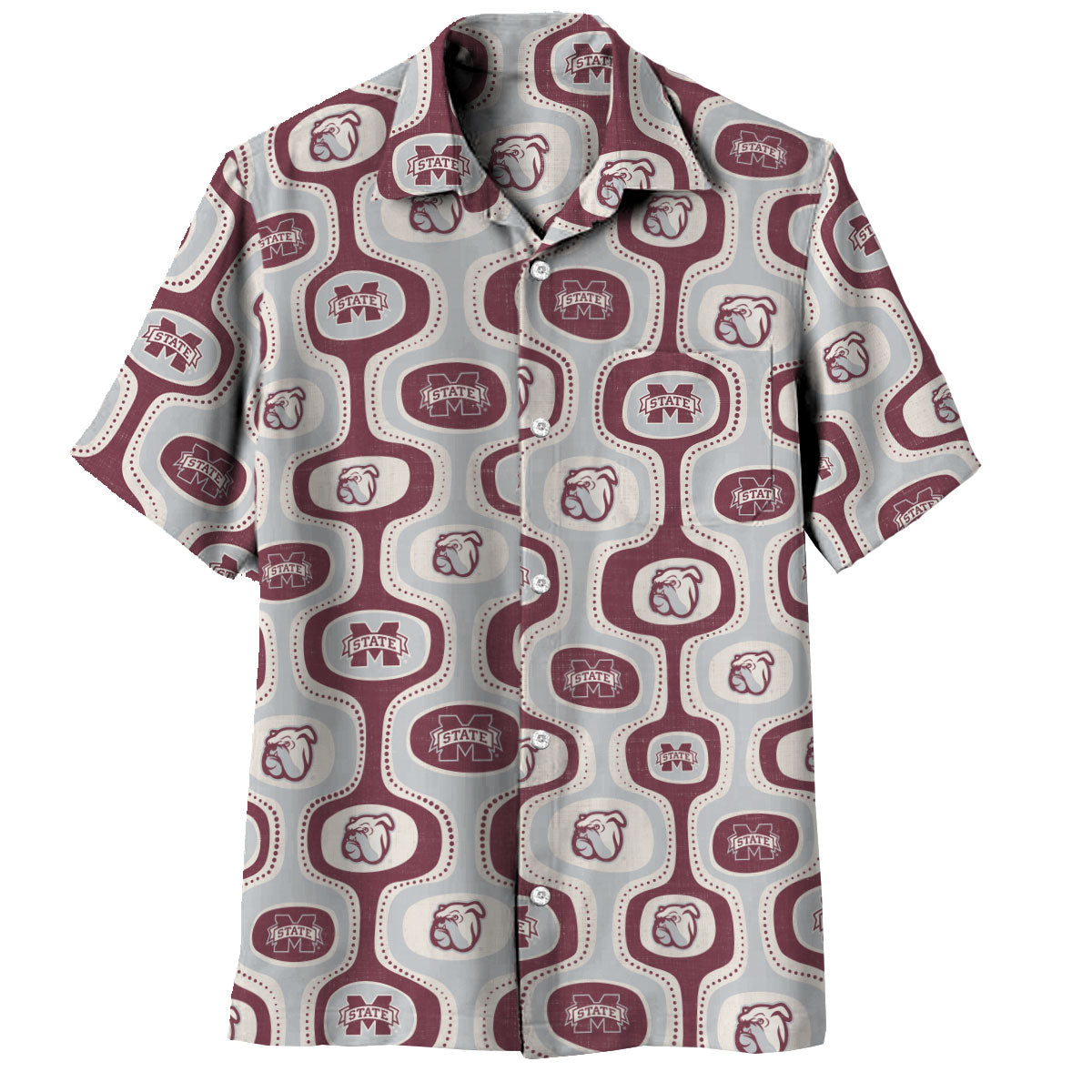 Mississippi State Bulldogs Men's Cabana Short Sleeve Shirt