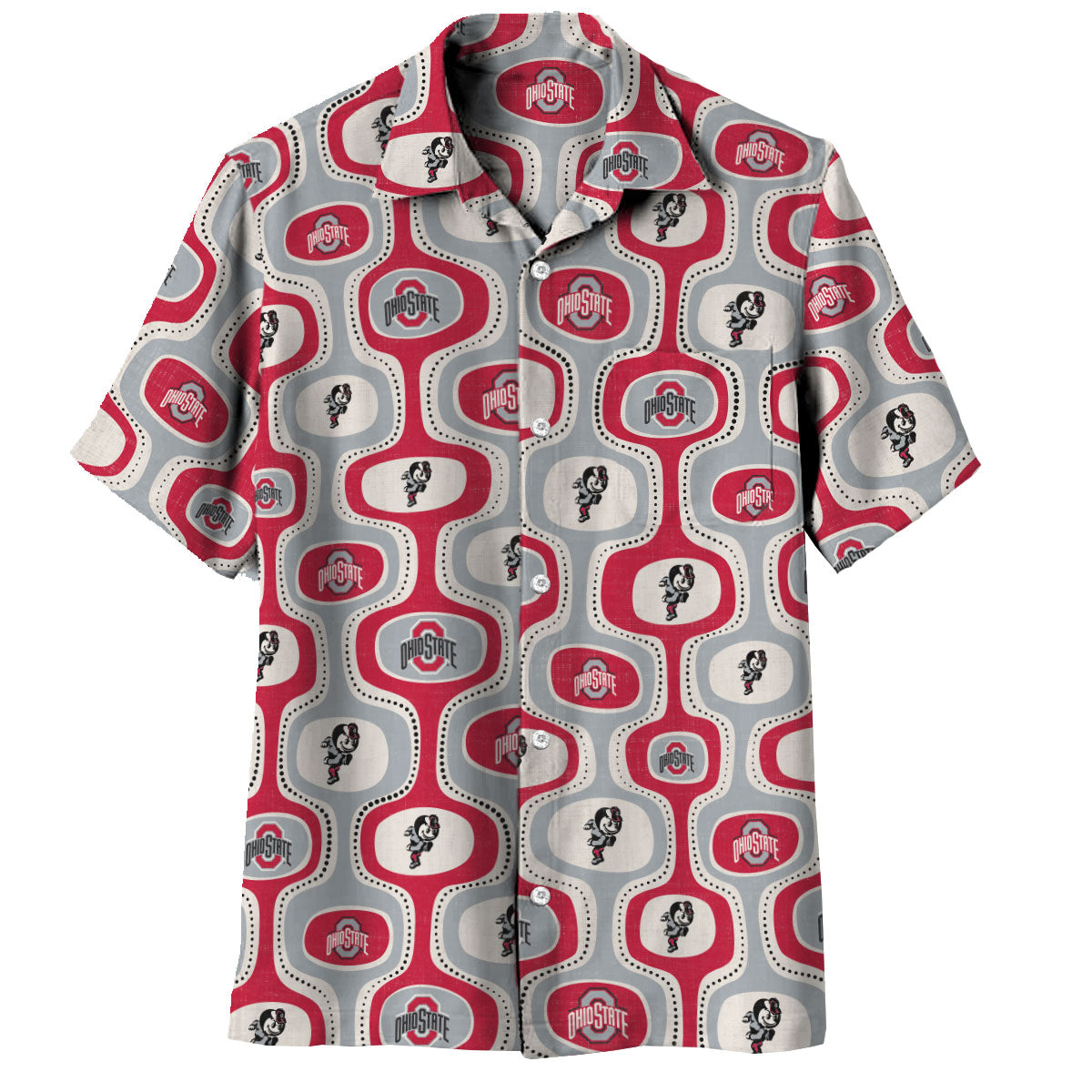 ohio state dress shirt Southern Tide Ohio State Buckeyes Gingham Button Down Shirt Black (Size M) 91% Nylon 9% Stretch