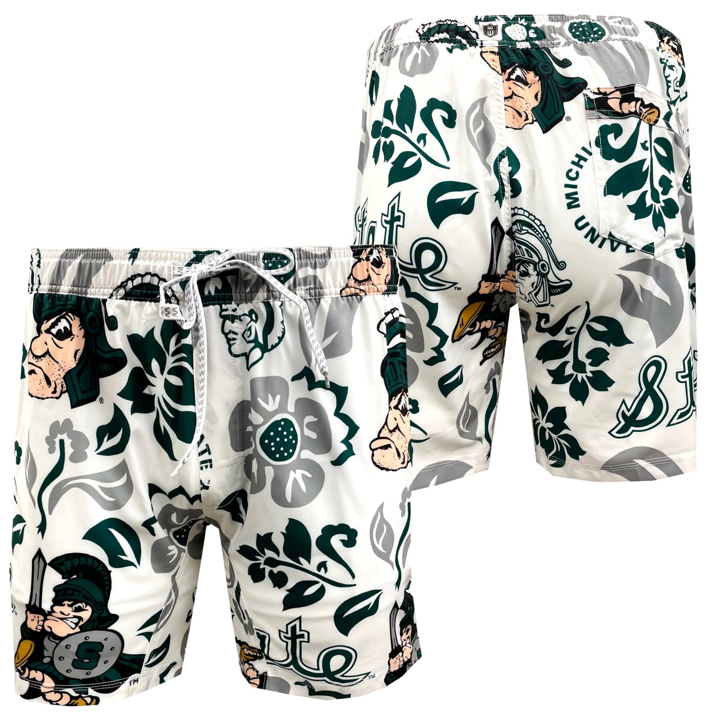 Michigan State Spartans Men's Vault Tech Swim Trunks