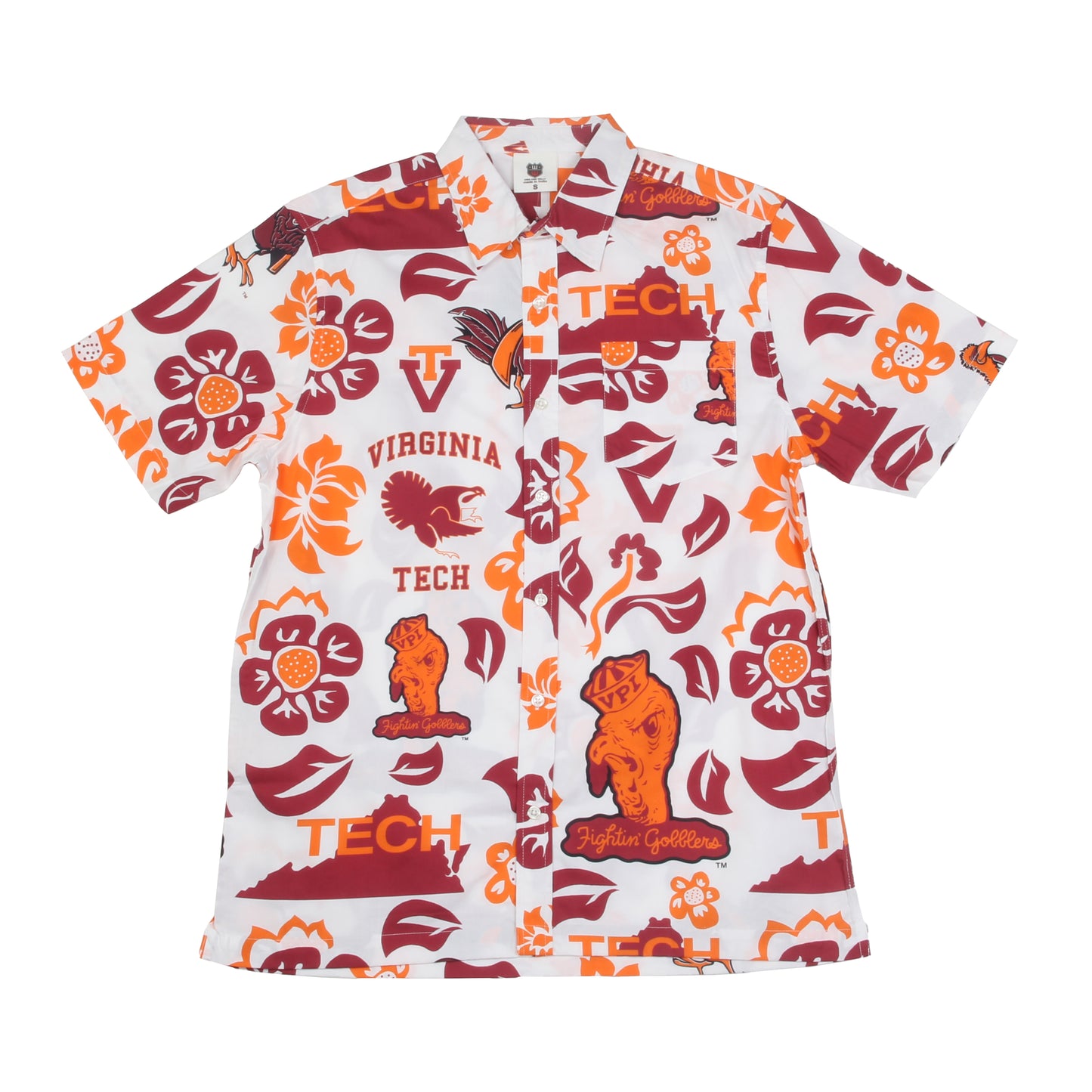 Virginia Tech Hokies Men's Vault Floral Shirt
