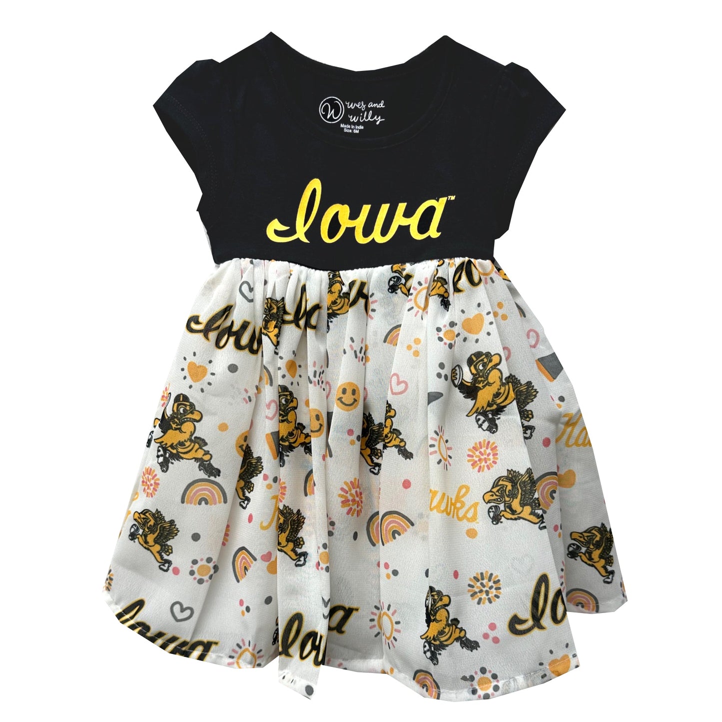 Iowa Hawkeyes Youth Girls Princess Dress