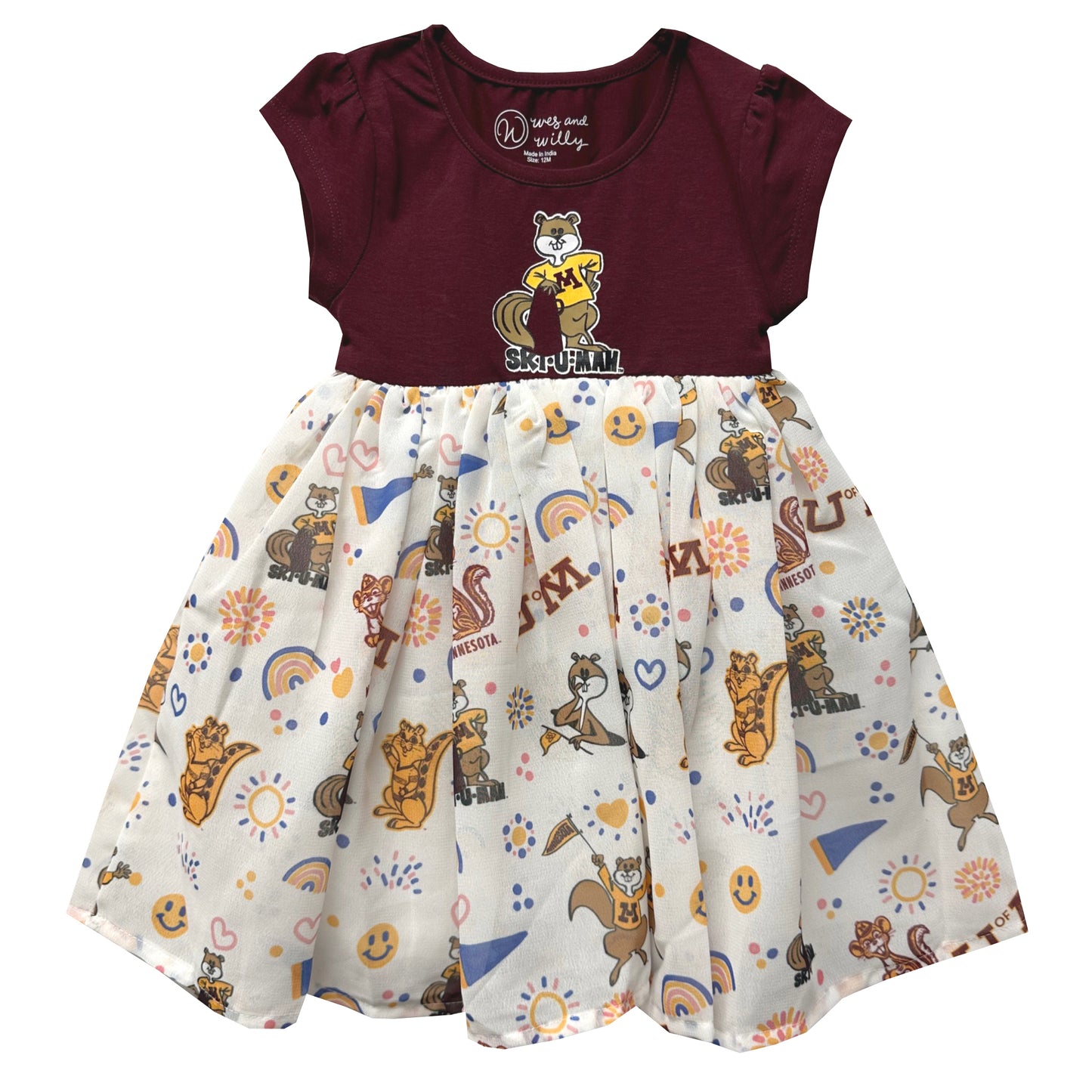 Minnesota Golden Gophers Youth Girls Princess Dress