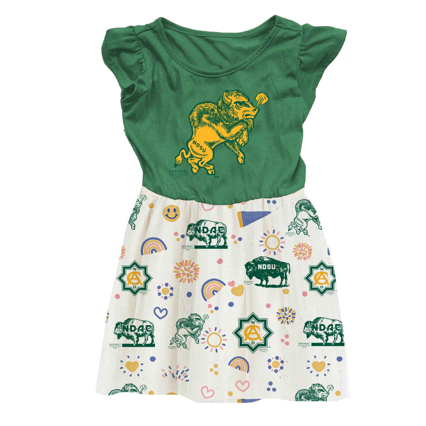 North Dakota State Bison Youth Girls Princess Dress