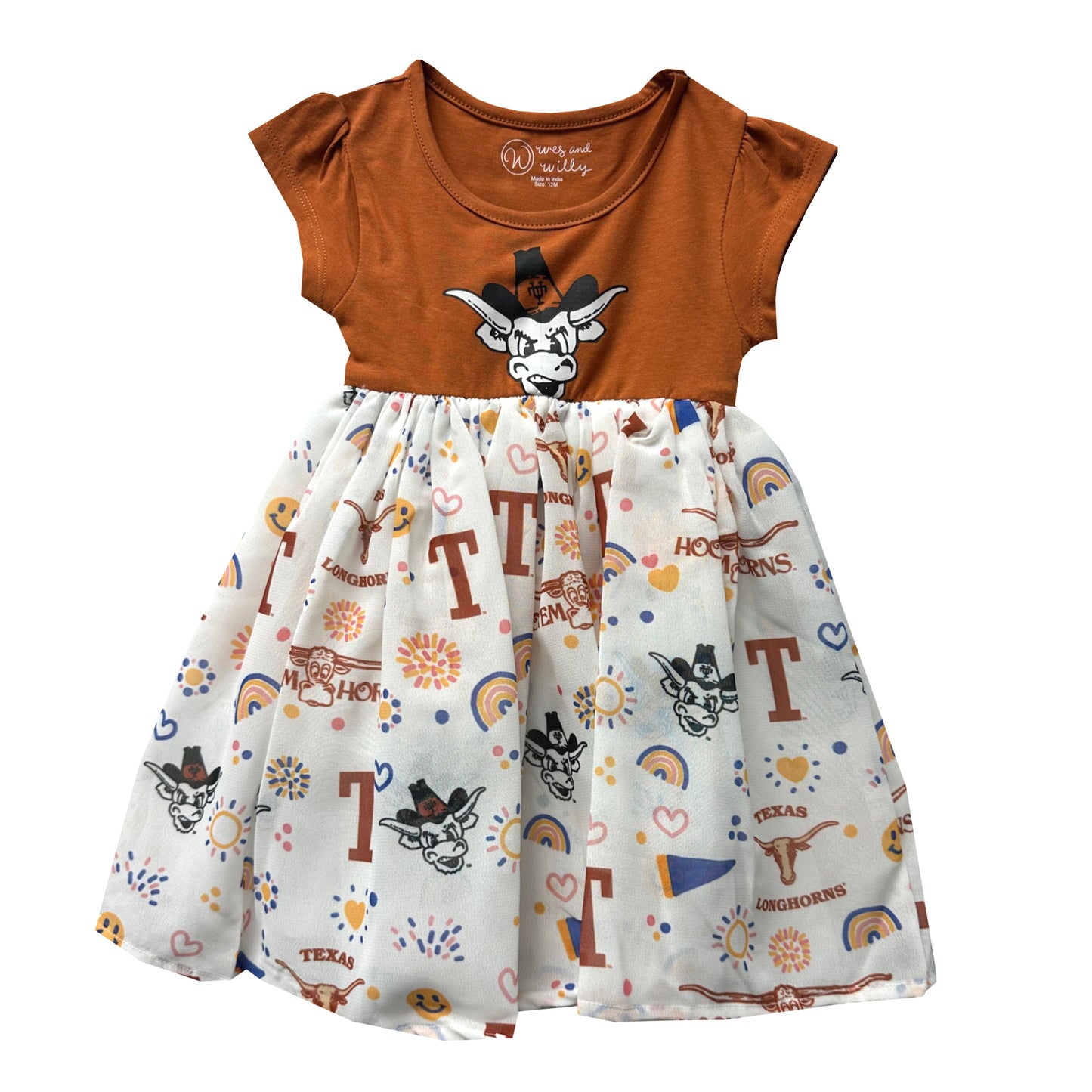 Texas Longhorns Youth Girls Princess Dress