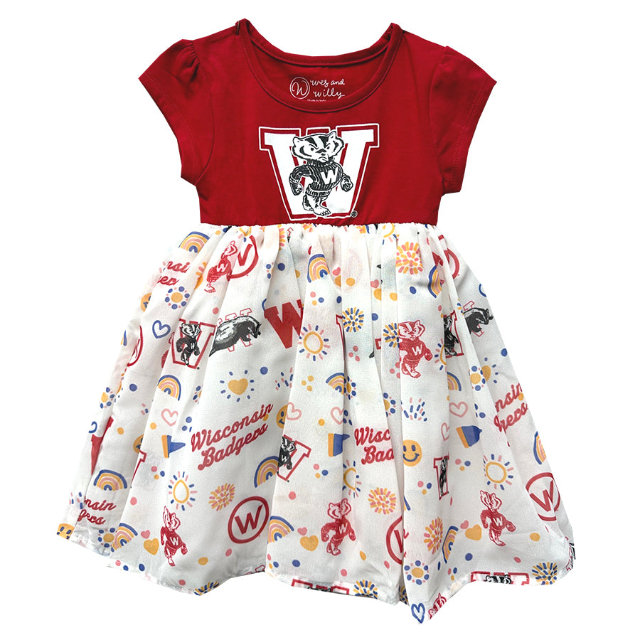 Wisconsin Badgers Youth Girls Princess Dress