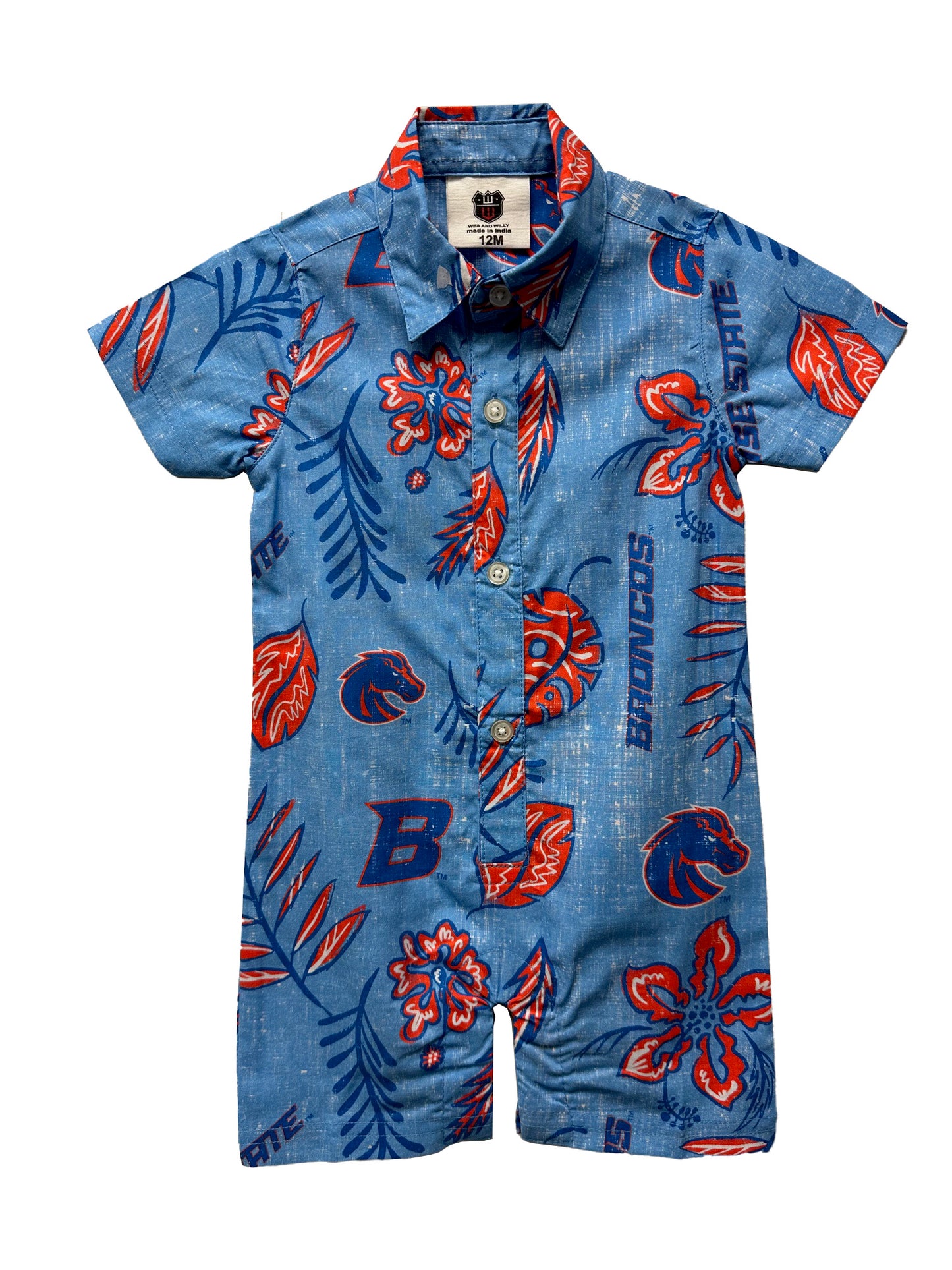Boise State Broncos Infant Floral SS Romper