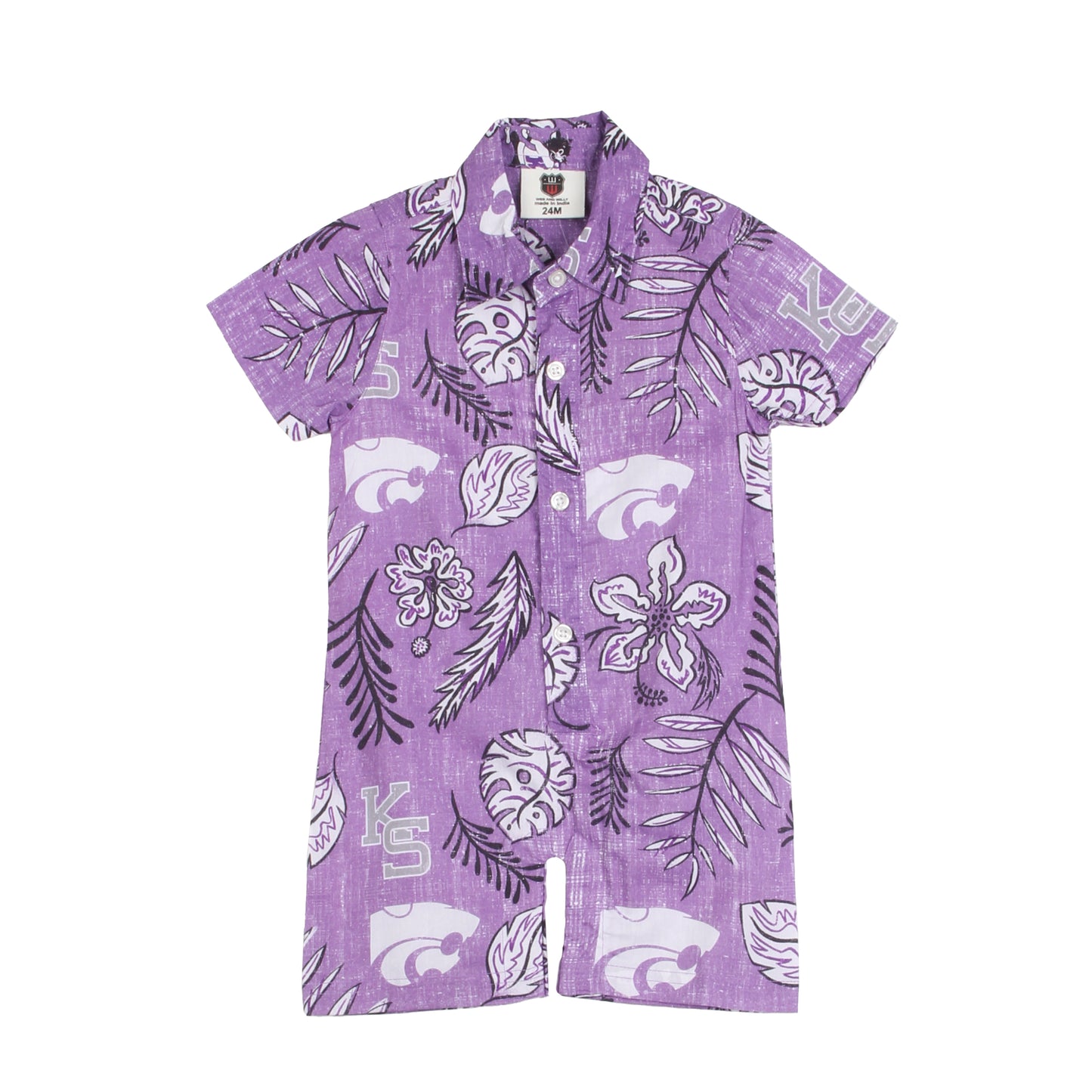 Kansas State Wildcats Infant Floral SS Romper