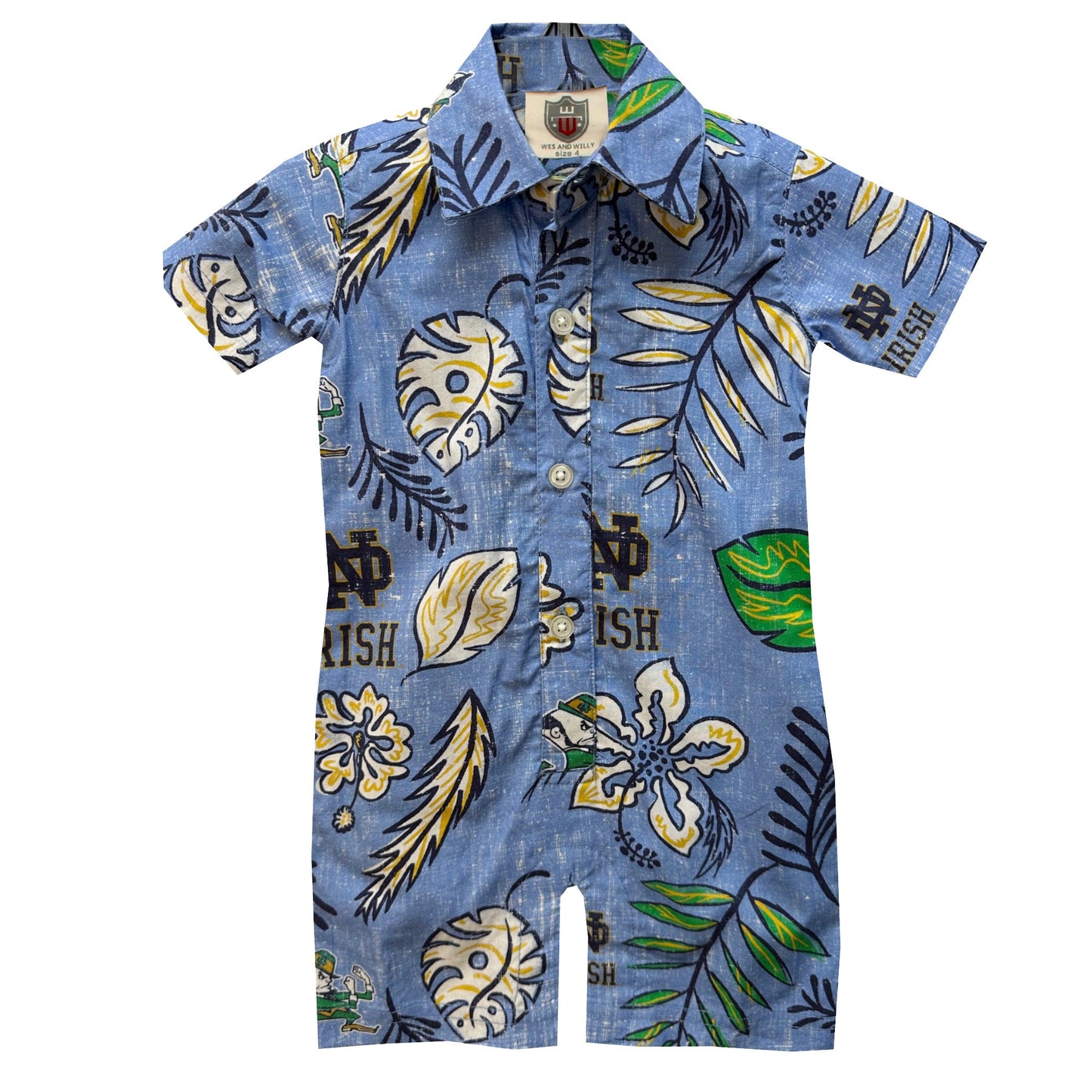 Notre Dame Fighting Irish Infant Vintage Floral Romper