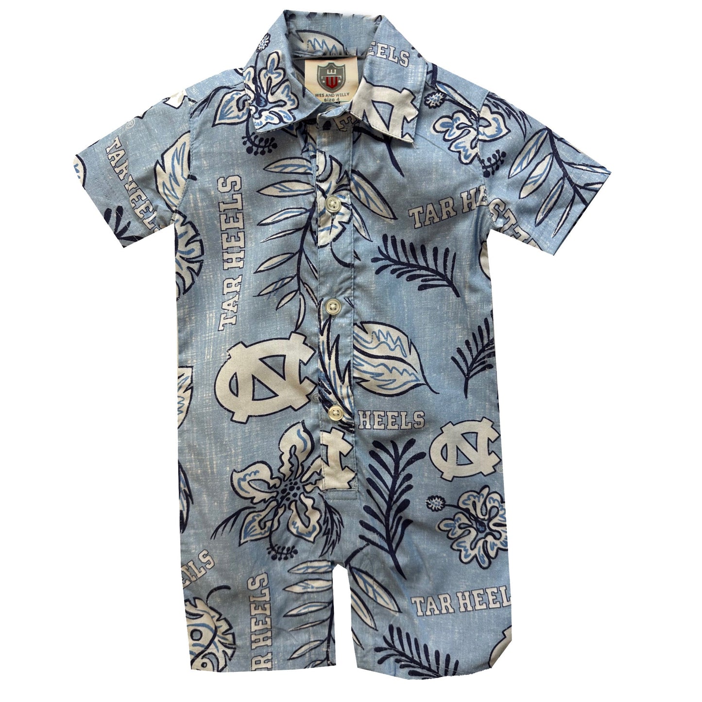 North Carolina Tar Heels Infant Vintage Floral Romper