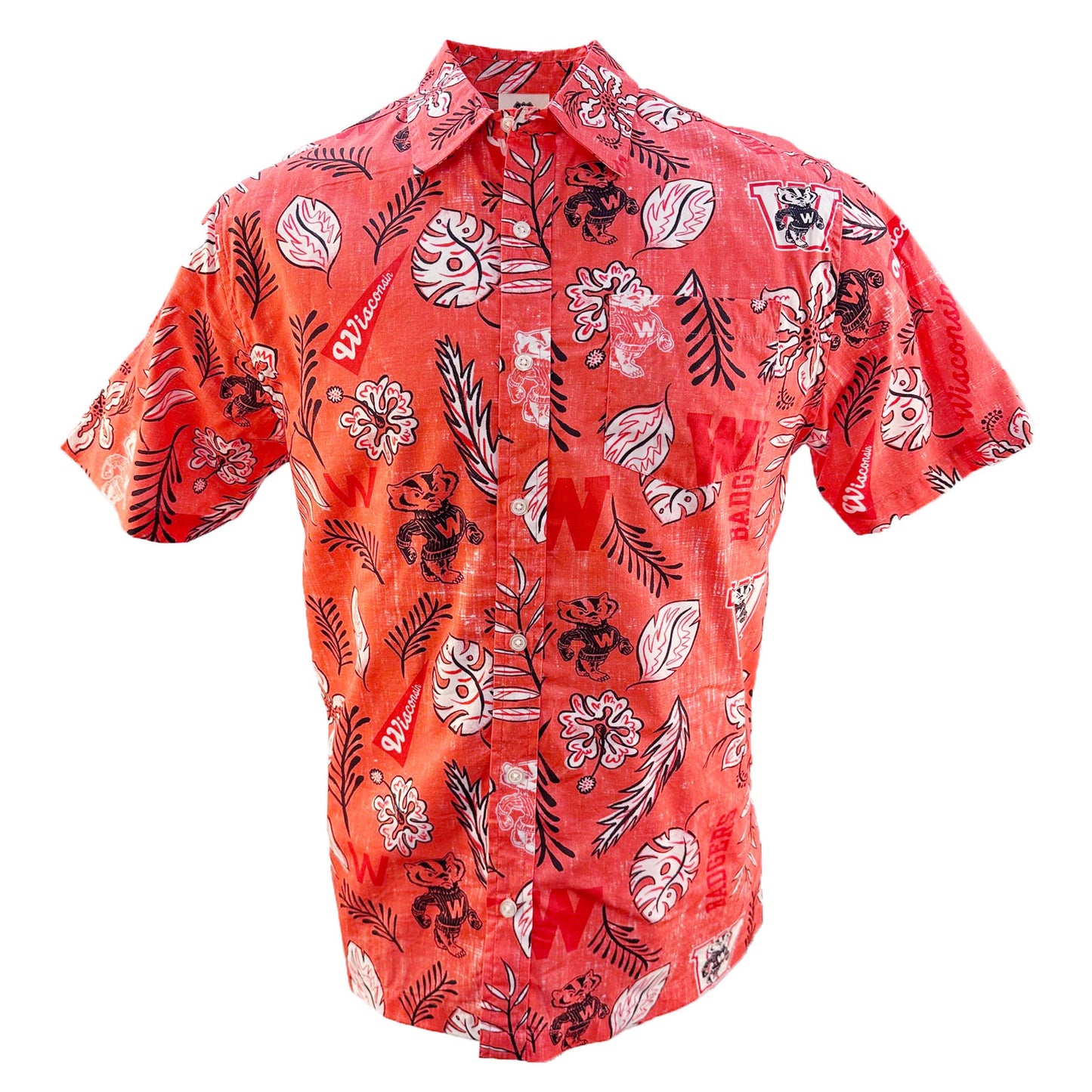 Wisconsin Badgers Men's Vintage Floral Shirt