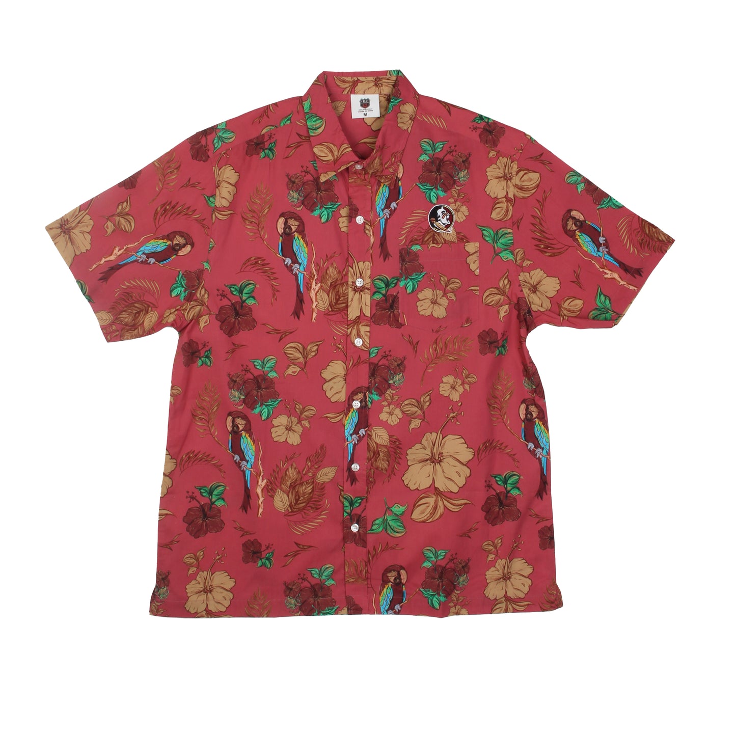 Florida State Seminoles Men's Parrot Button Shirt