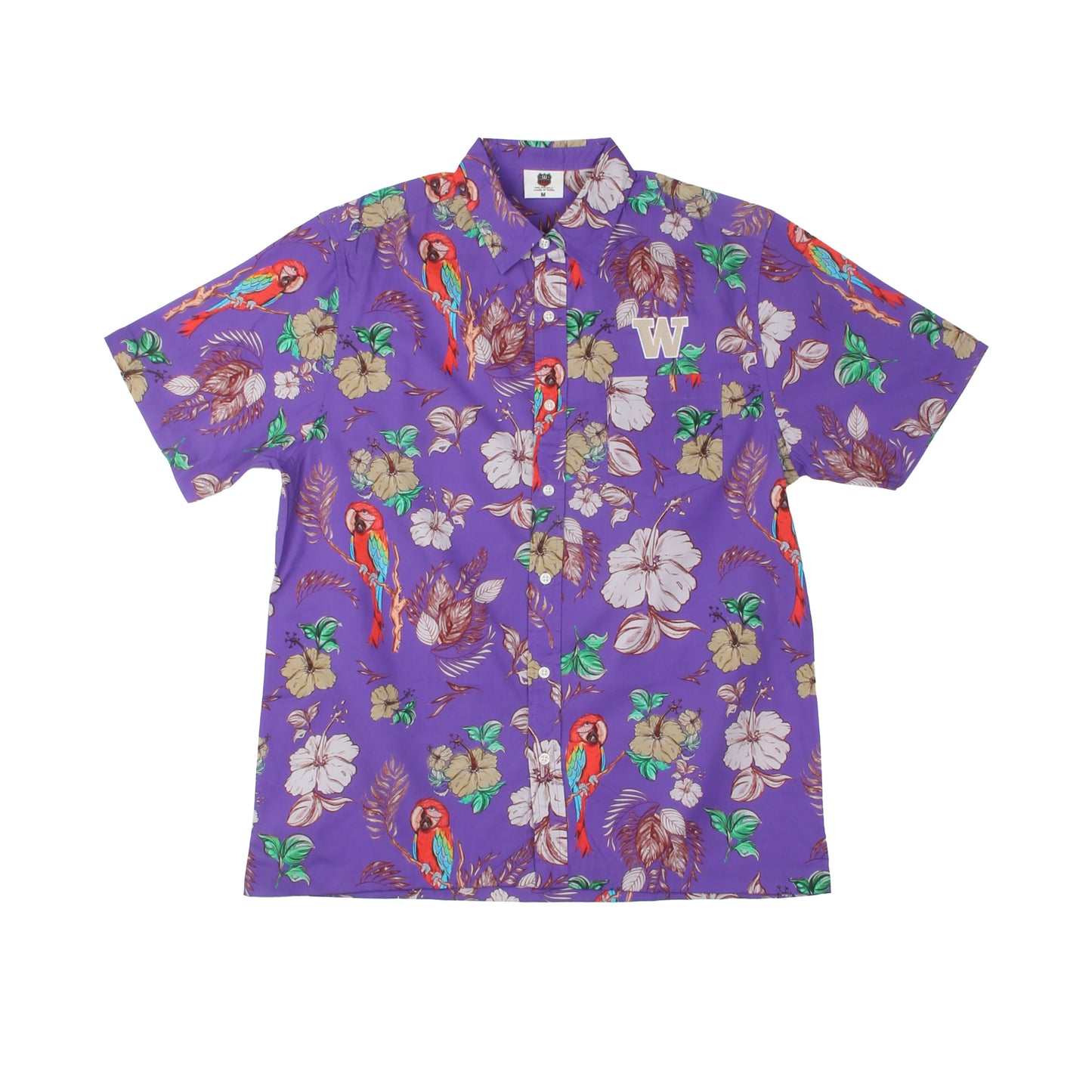Washington Huskies Men's Parrot Button Shirt