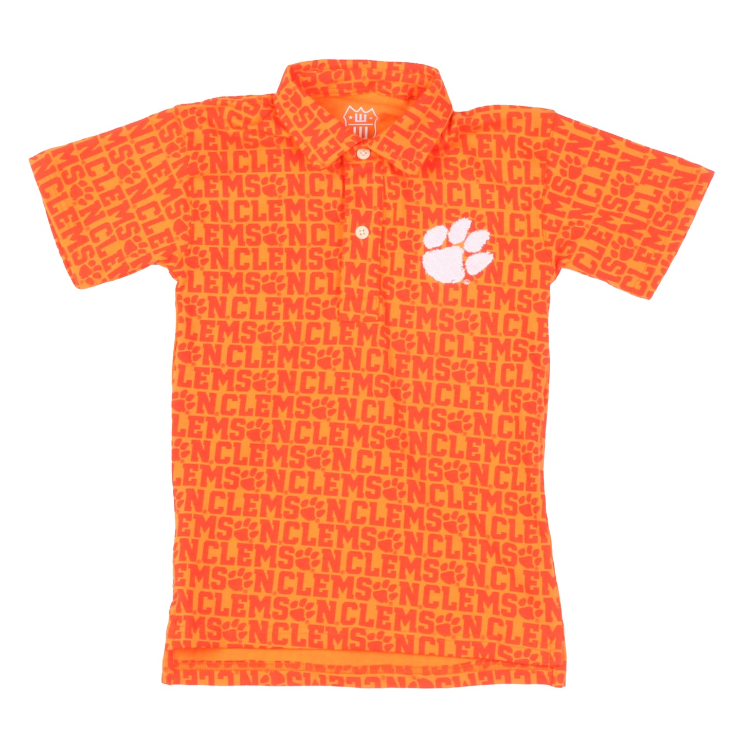 Clemson Tigers Youth Allover Print Polo Shirt