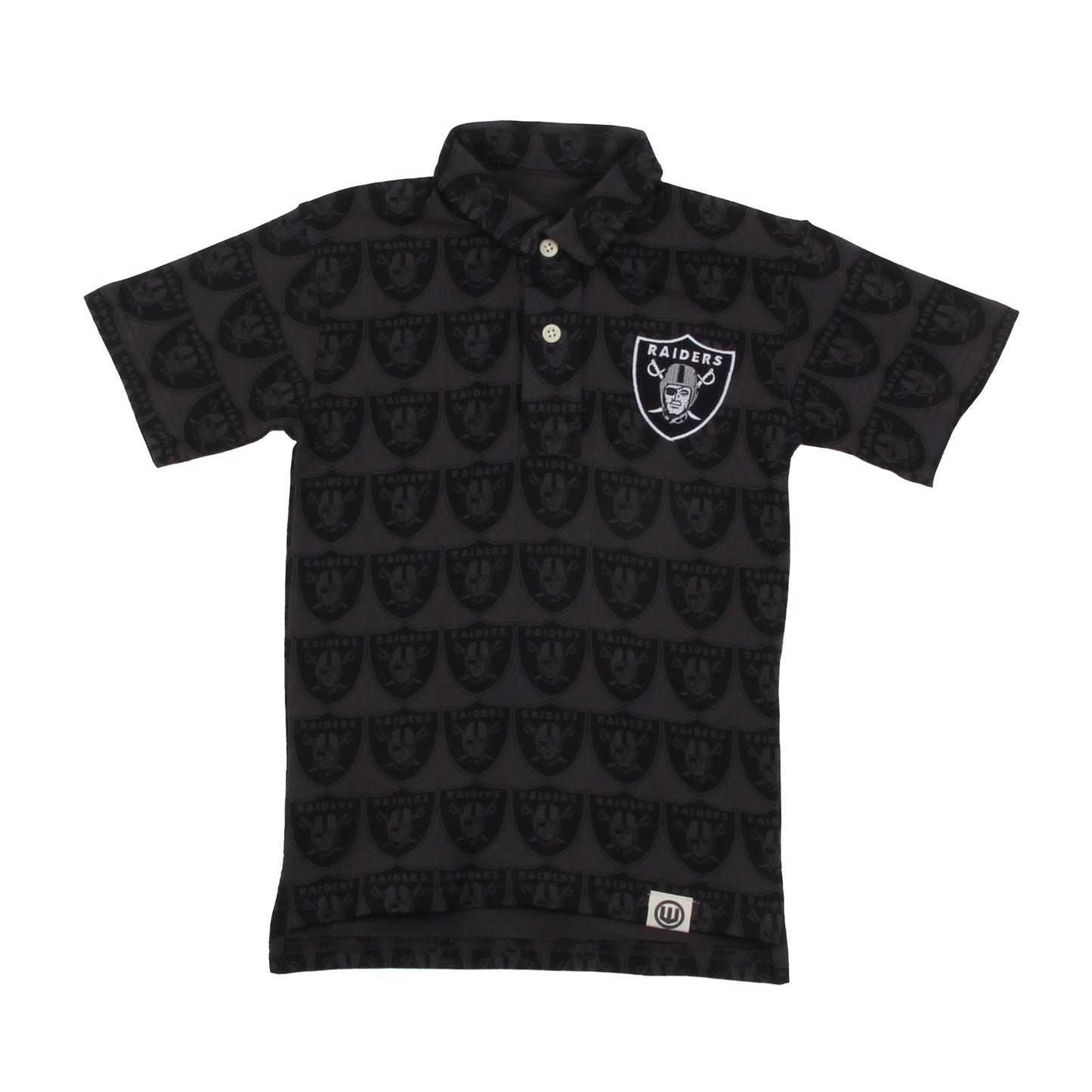Las Vegas Raiders NFL Youth Allover Print SS Polo Shirt