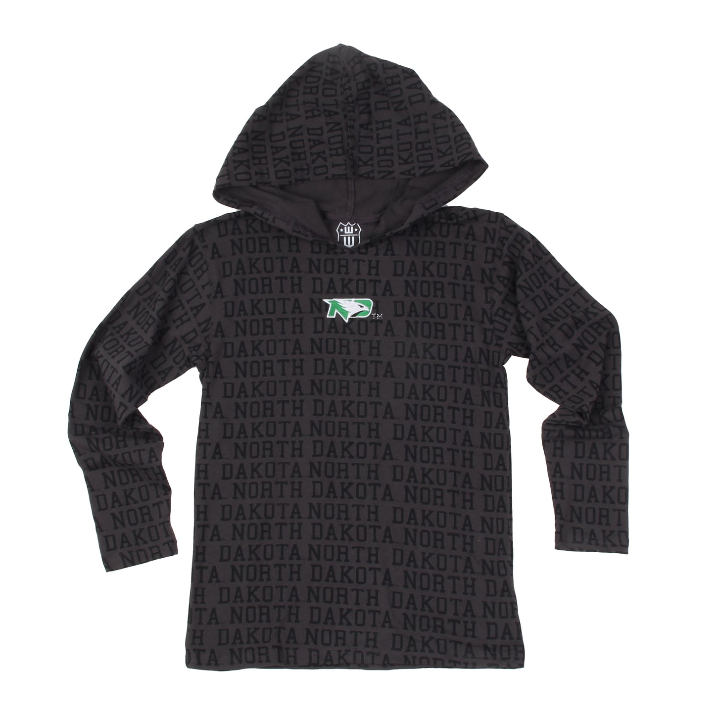 North Dakota Fighting Hawks Youth Allover Print Hoodie