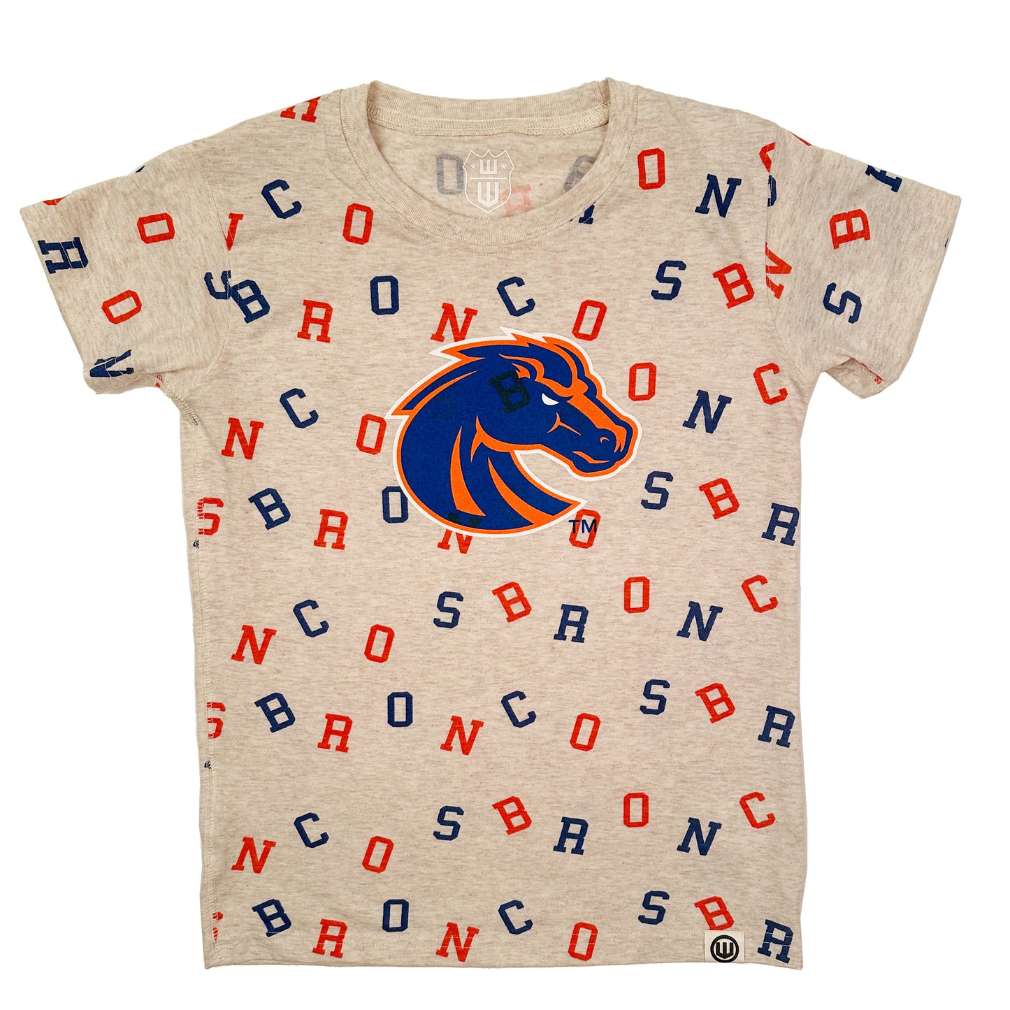 Boise State Broncos Youth Girls Allover Print Team SS Tee