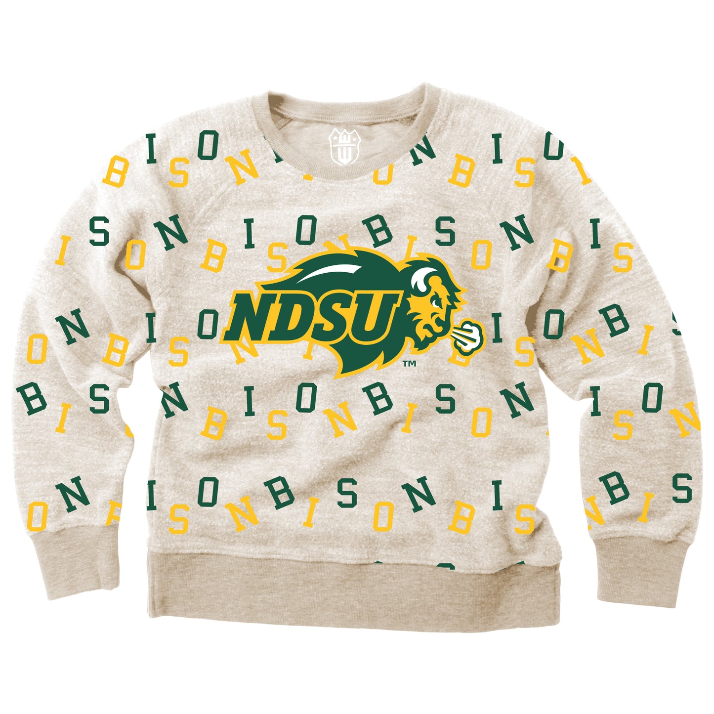 North Dakota State Bison Youth Girls Allover Team Fleece Crew