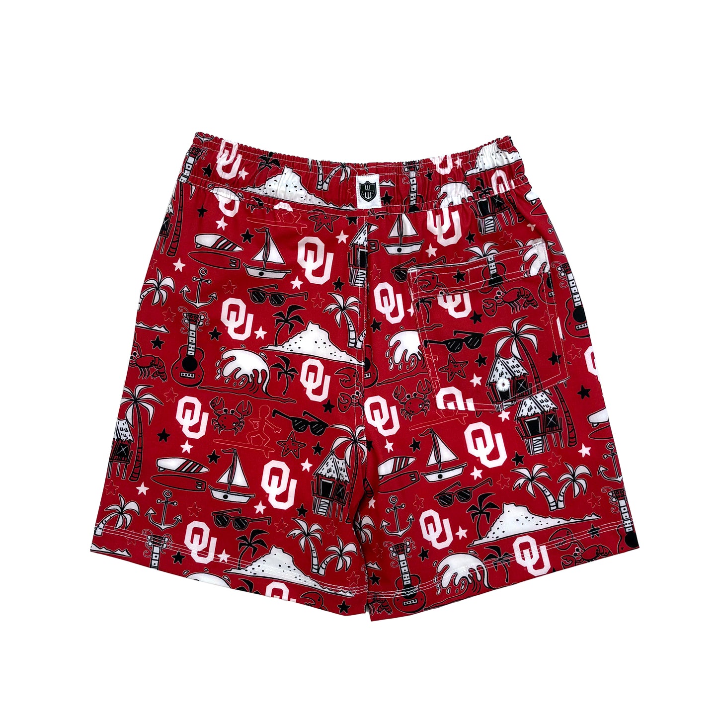 Oklahoma Sooners Youth Boys Luau Swim Trunk