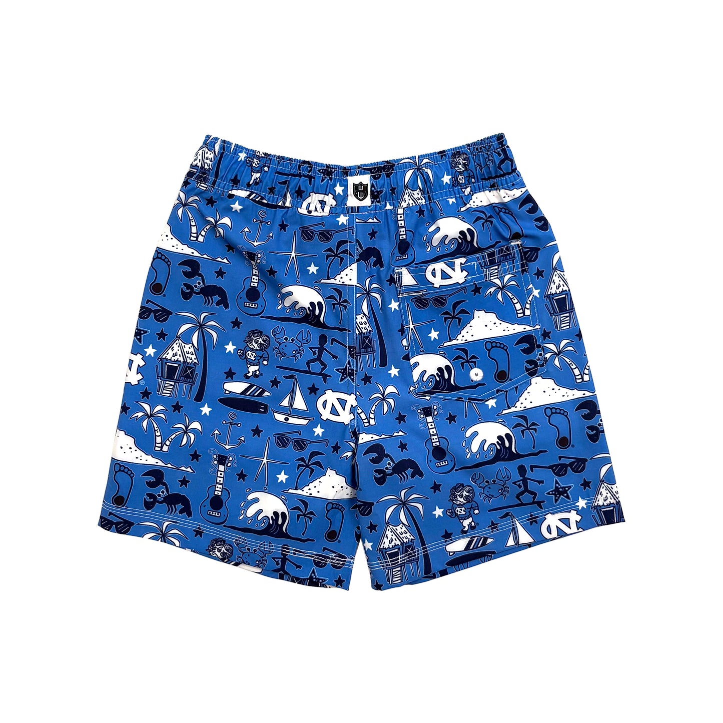 North Carolina Tar Heels Youth Boys Luau Swim Trunk