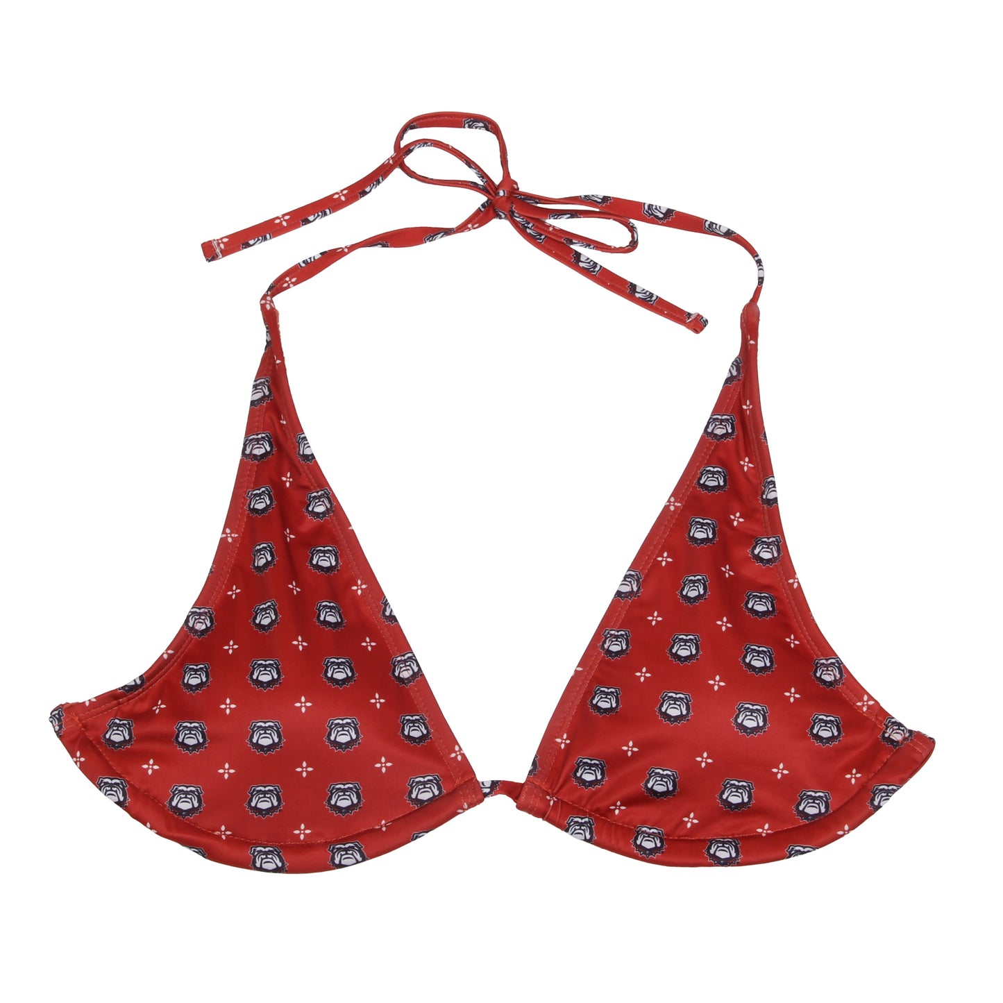 Georgia Bulldogs Women's Fleur Bikini Top