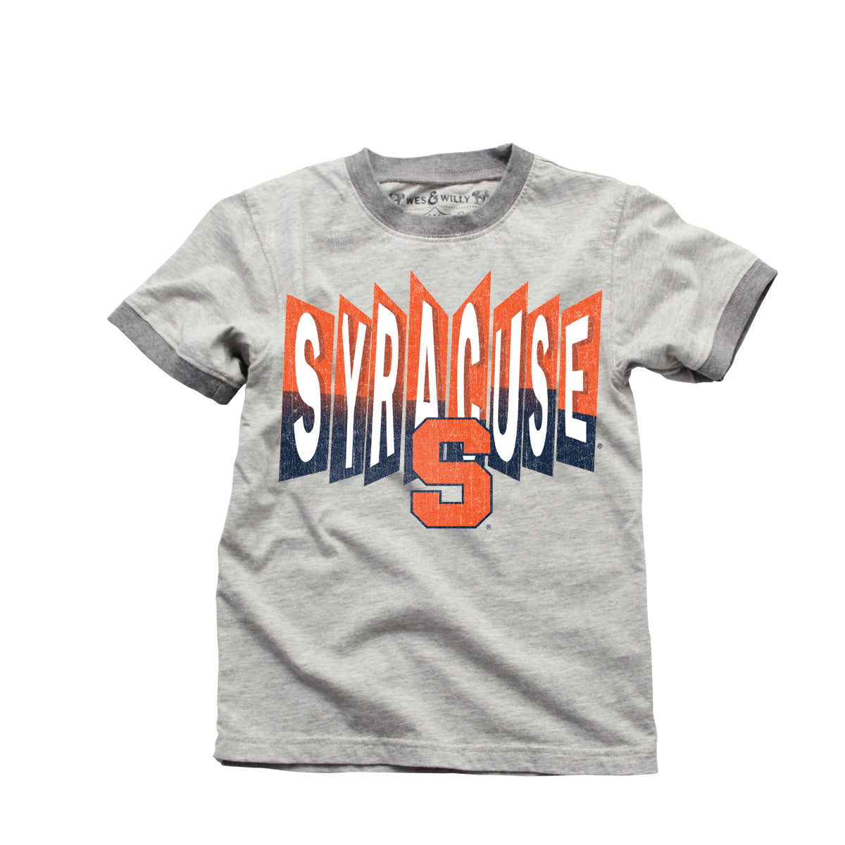 Syracuse Orange Youth Boys Block Panel SS Ringer