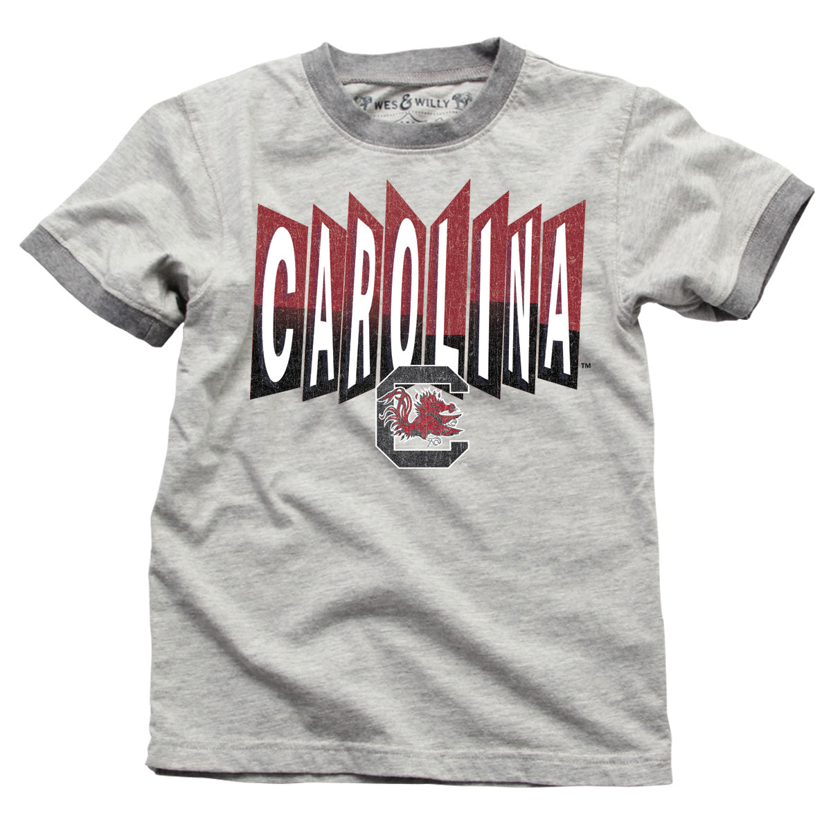 South Carolina Gamecocks Youth Boys Block Panel SS Ringer
