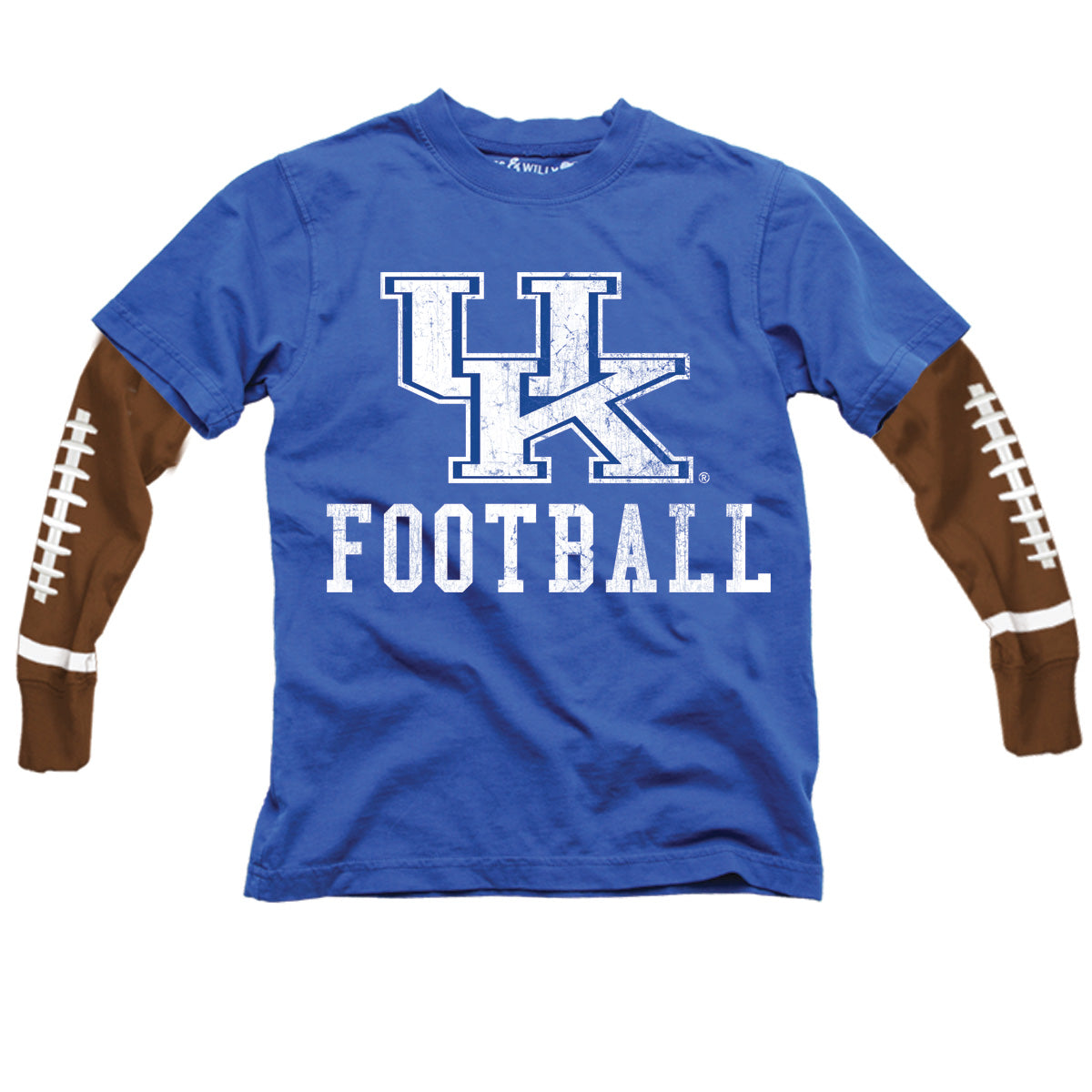 Kentucky Wildcats Youth Boys Football Sleeve 2in1 Tee