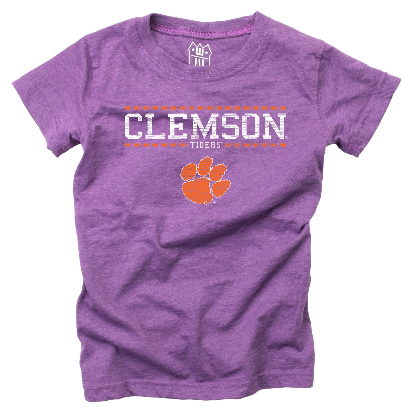 Clemson Tigers NCAA Girls S/S Blended Tee - Grape