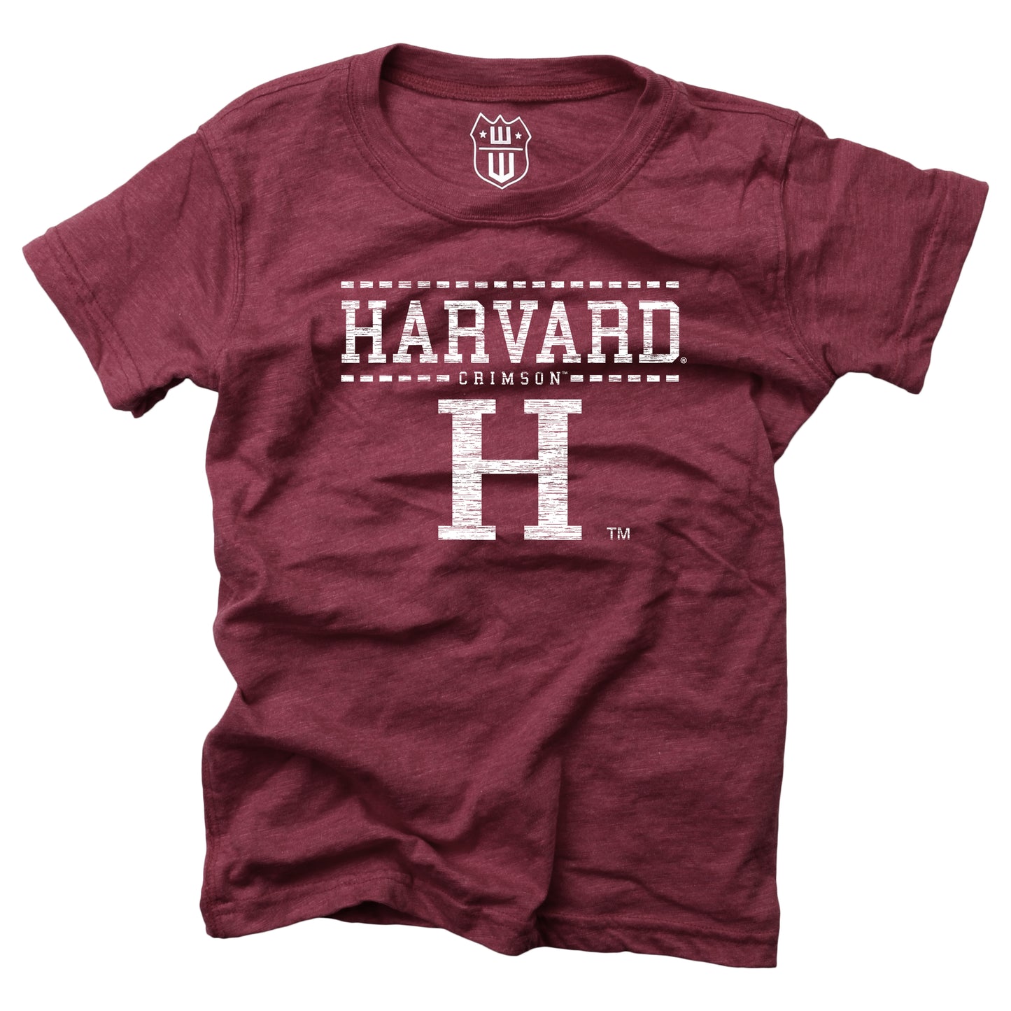 Harvard Crimson NCAA Girls S/S Blended Tee - HAR Maroon