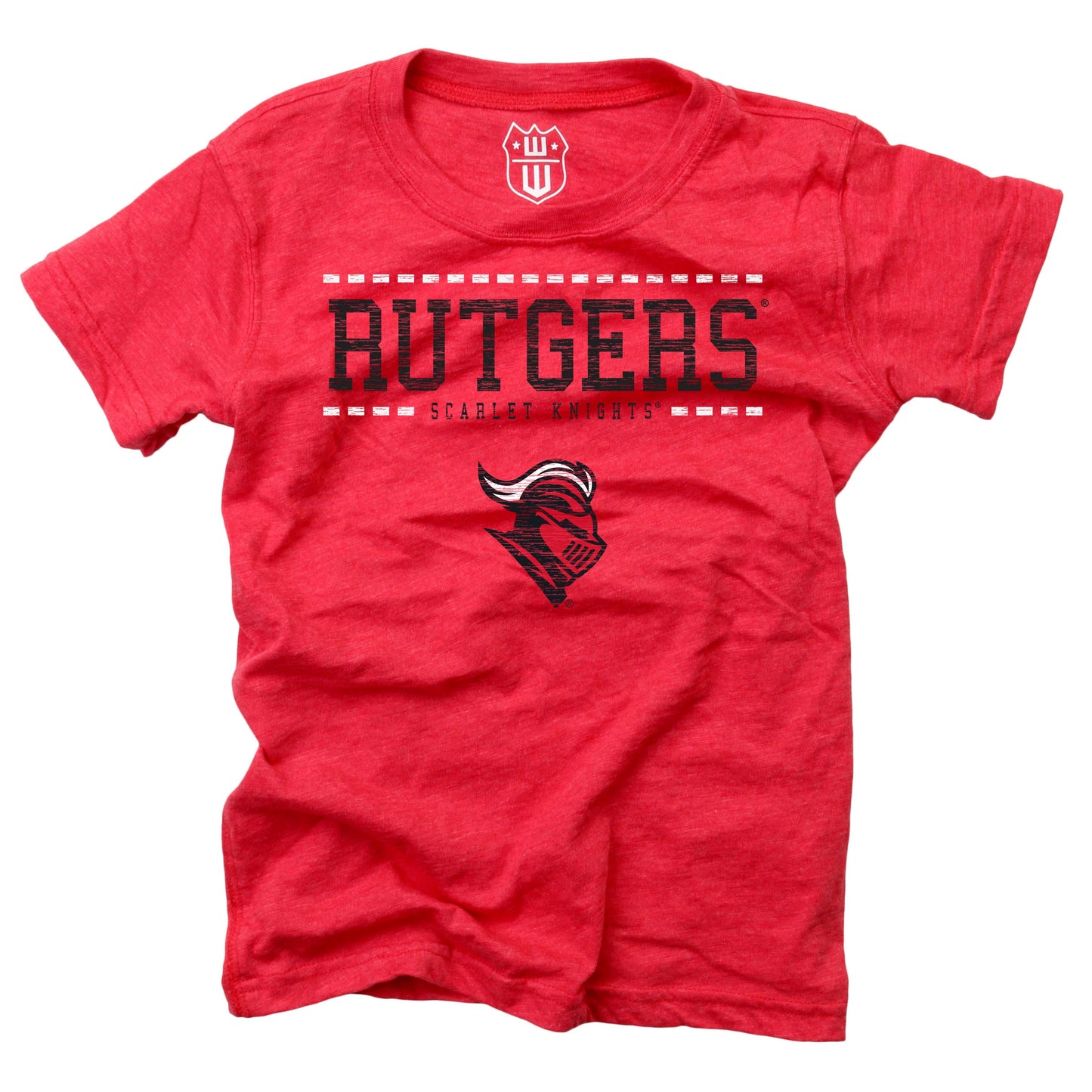 Wes and Willy NCAA Girls S/S Blended Tee Rutgers Scarlet Knights Cherry