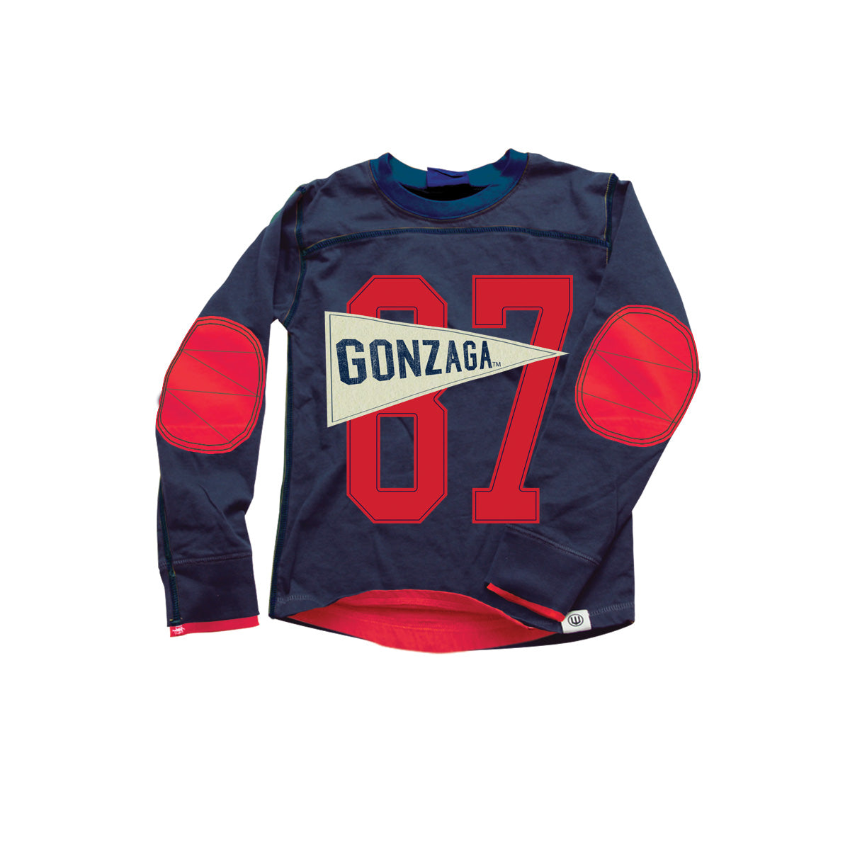Gonzaga Bulldogs Youth Pennant LS Jersey
