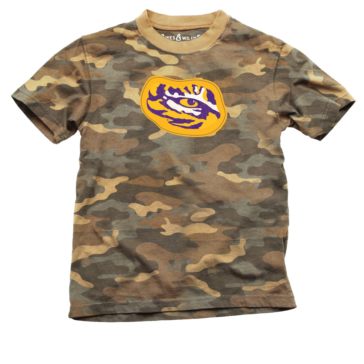LSU Tigers Youth Boys Camo Tee