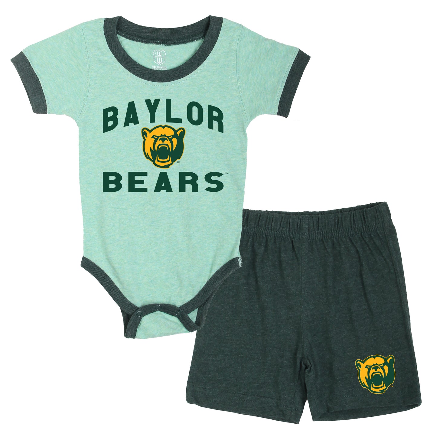 Baylor Bears Infant SS Ringer Short Set