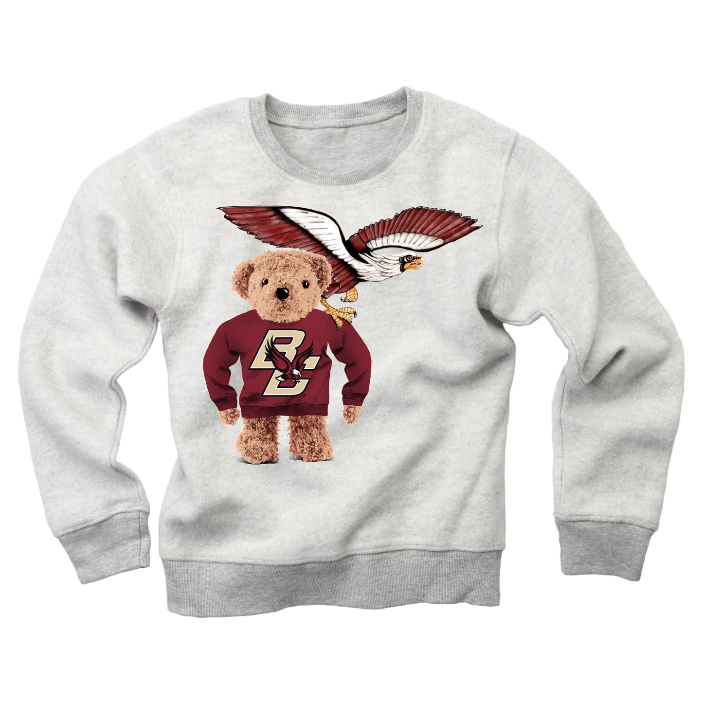 Boston College Eagles Youth Reverse Fleece Crew