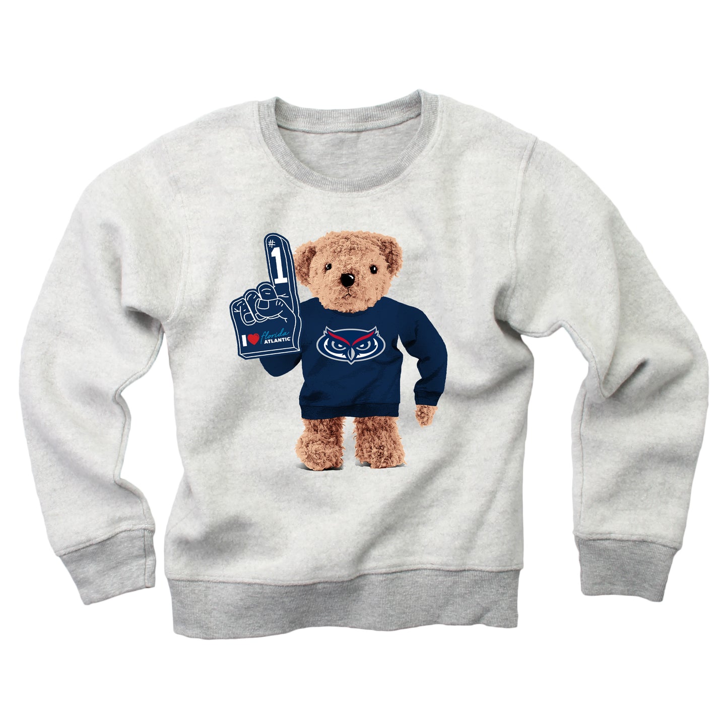 Florida Atlantic Owls Youth Reverse Fleece Crew