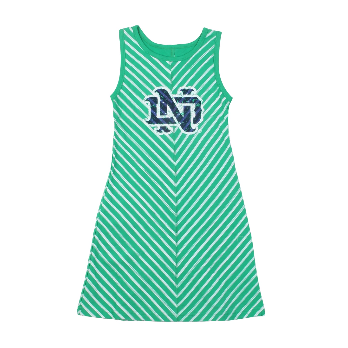Notre Dame Fighting Irish Youth Girls Stripe Sleeveless Dress