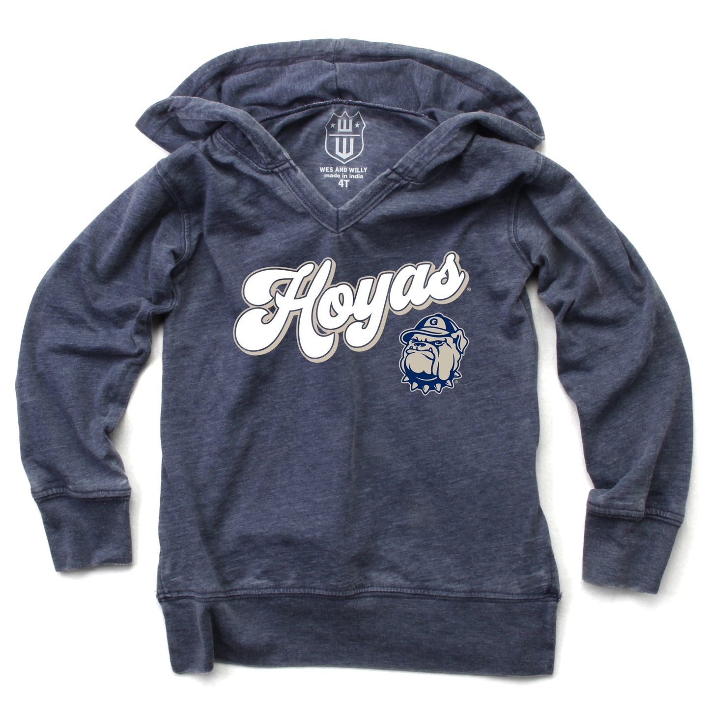 Georgetown Hoyas NCAA Girls VNeck Hoodie Tee
