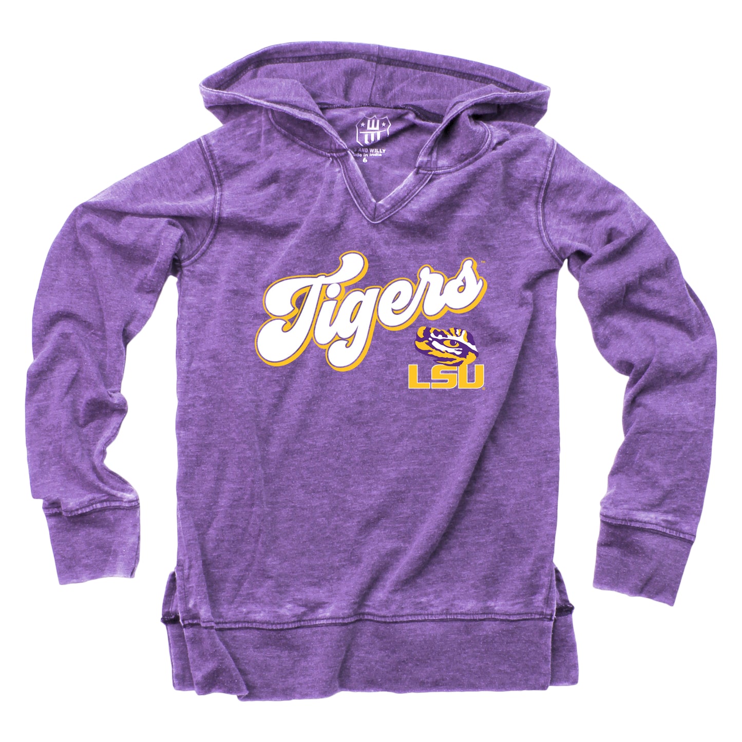 LSU Tigers NCAA Girls VNeck Hoodie Tee