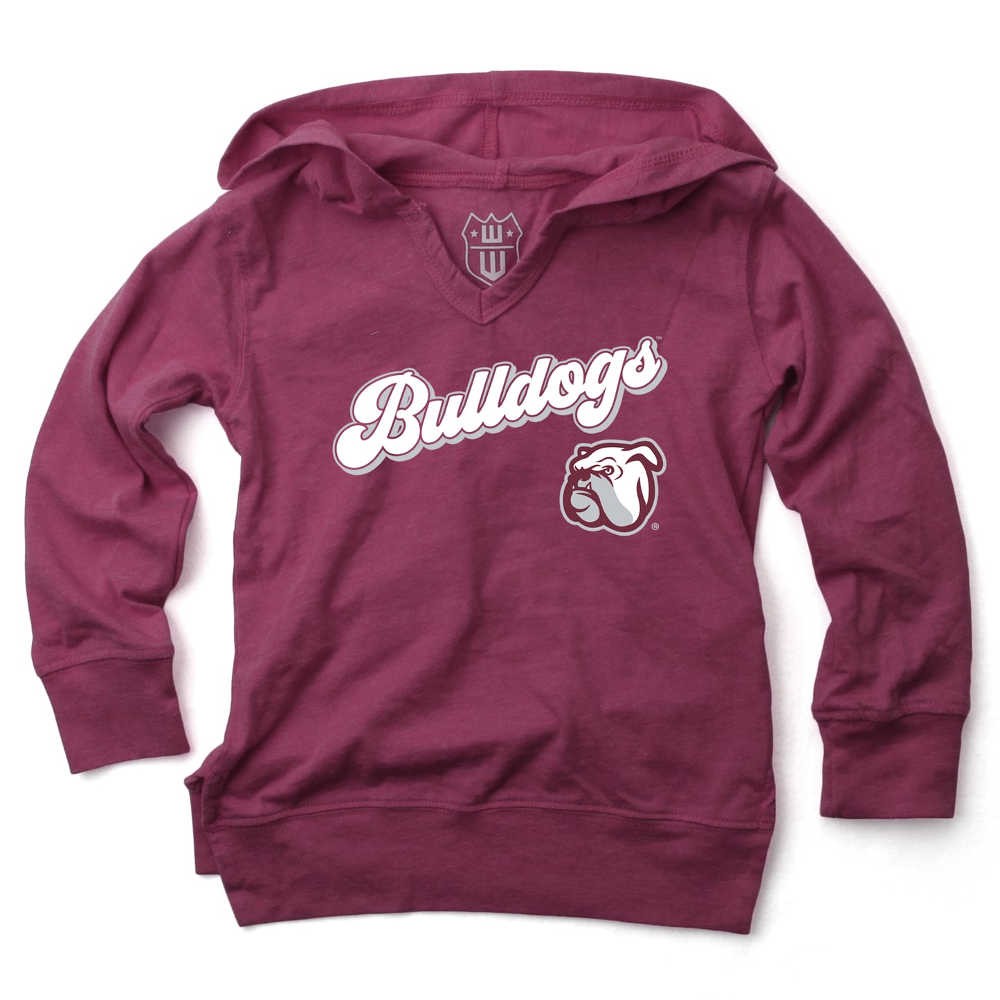 Mississippi State Bulldogs NCAA Girls VNeck Hoodie Tee